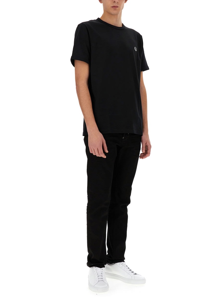 Shop Fred Perry T-shirt With Logo In Black