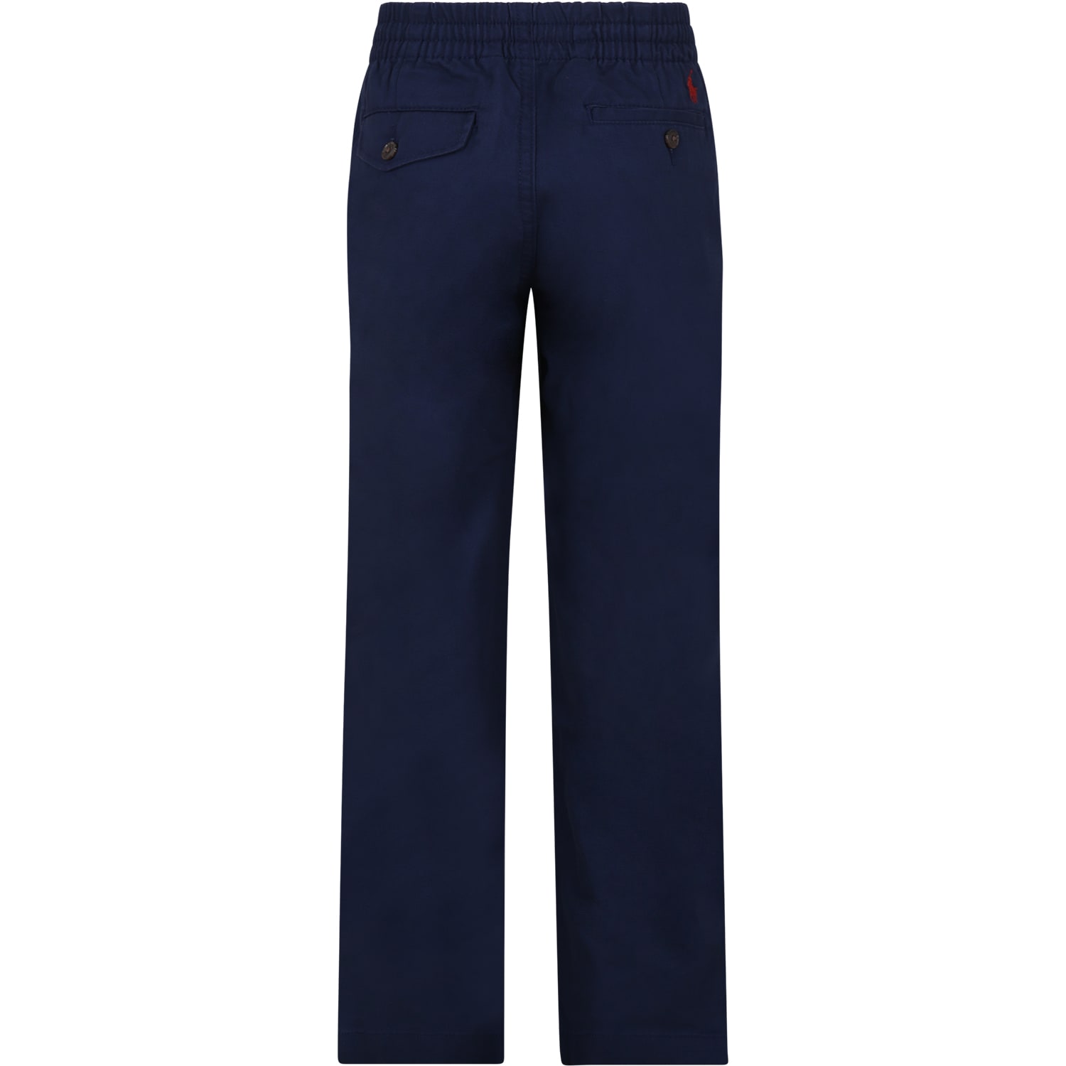 Shop Ralph Lauren Blue Trousers For Boy With Horse
