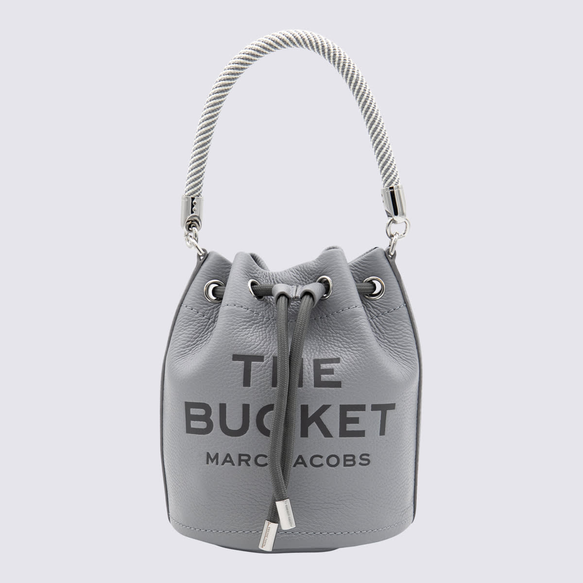 Marc Jacobs Grey Leather Bucket Bag In Wolf Grey