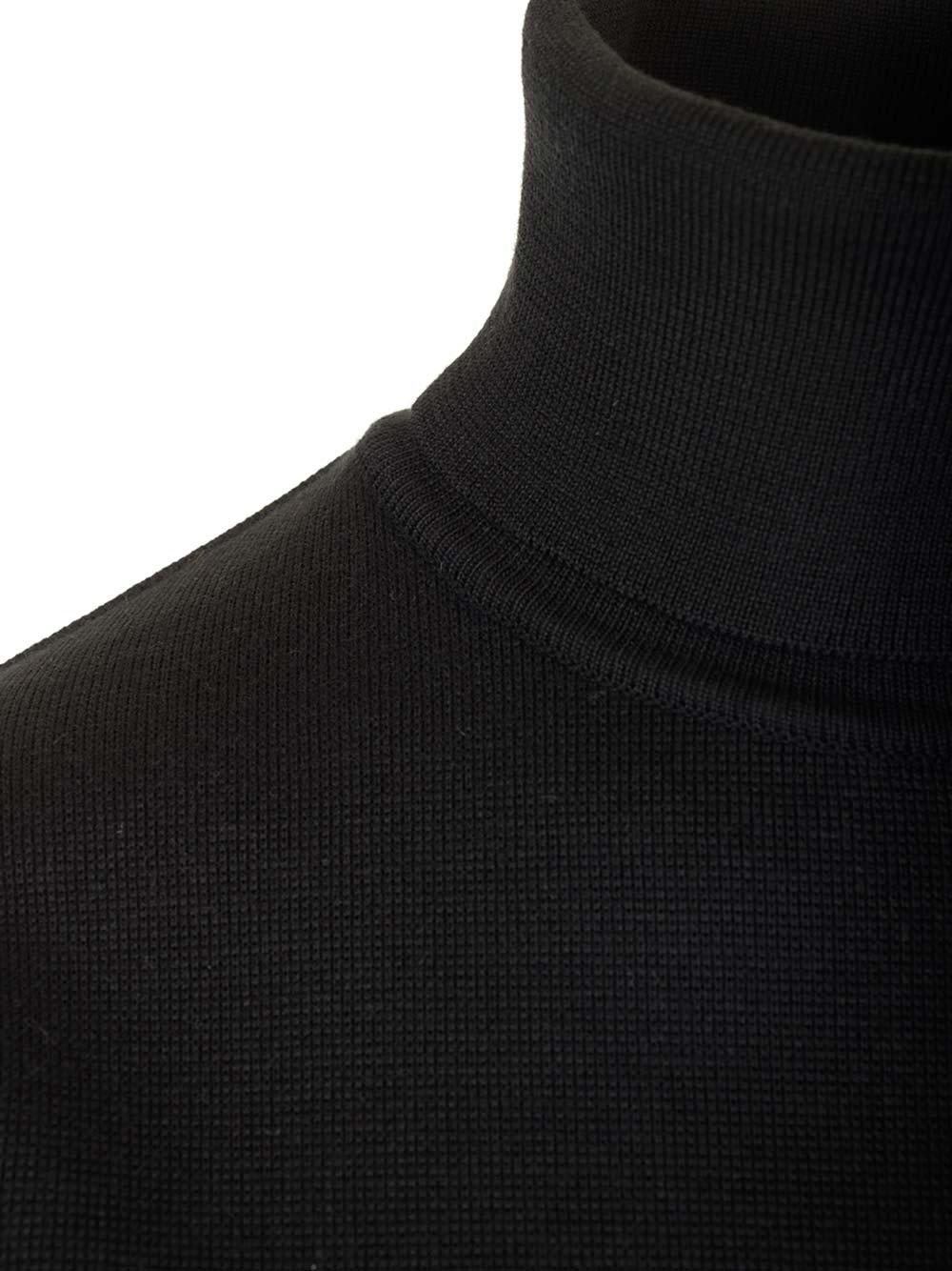 Shop Alaïa Roll Neck Ribbed Jumper In Black