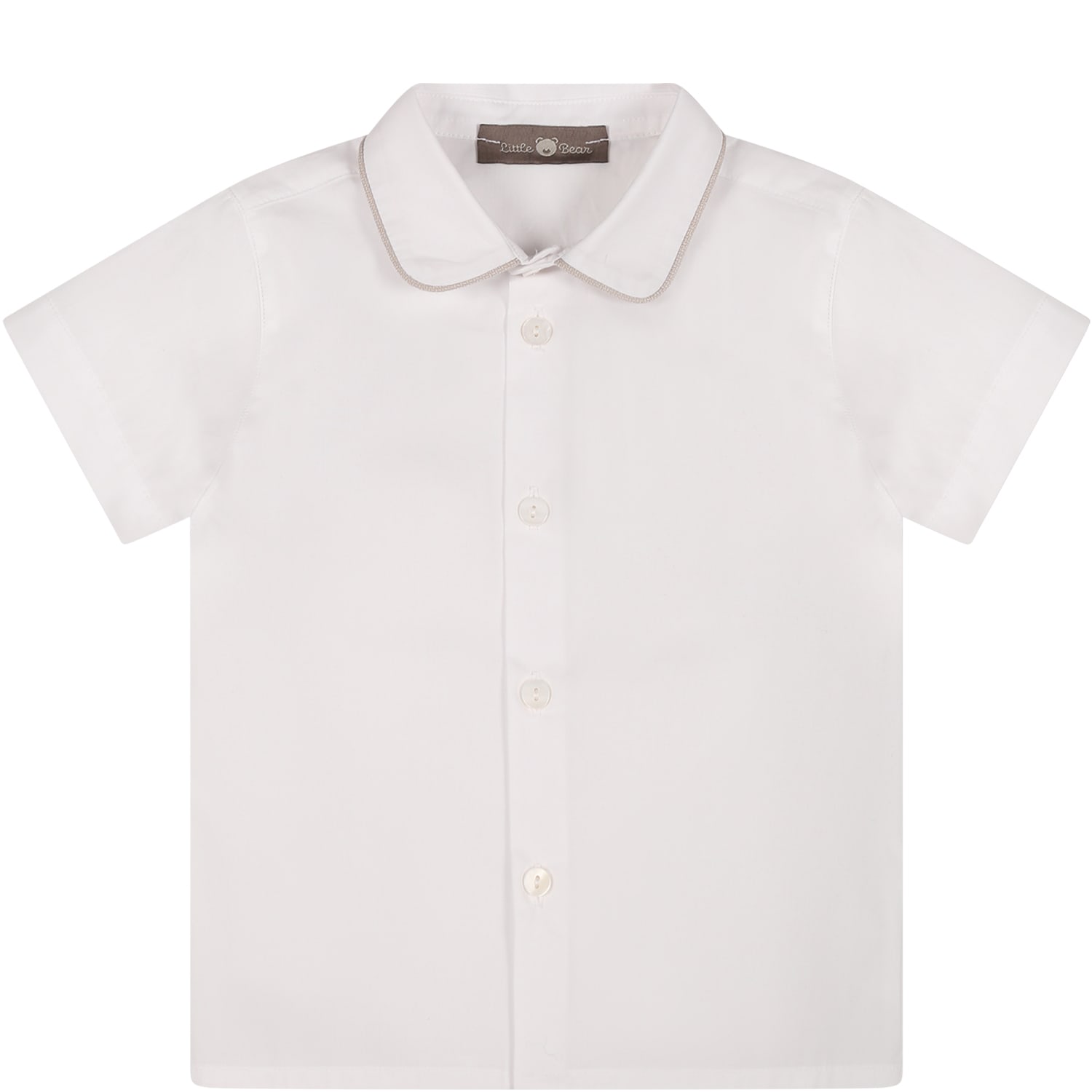 Little Bear White Shirt For Baby Boy