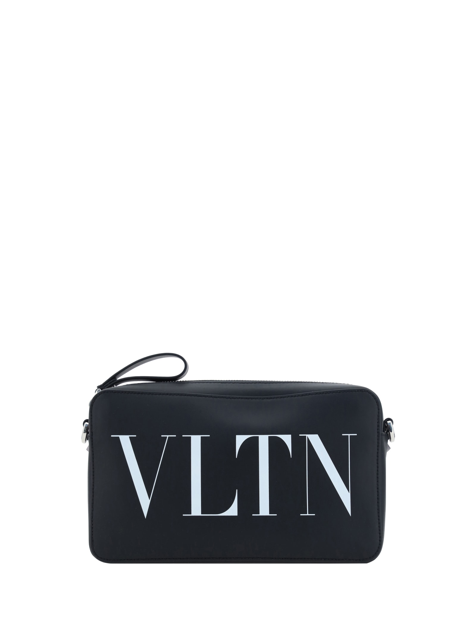 Shop Valentino Vltn Shoulder Bag In Nero/bianco