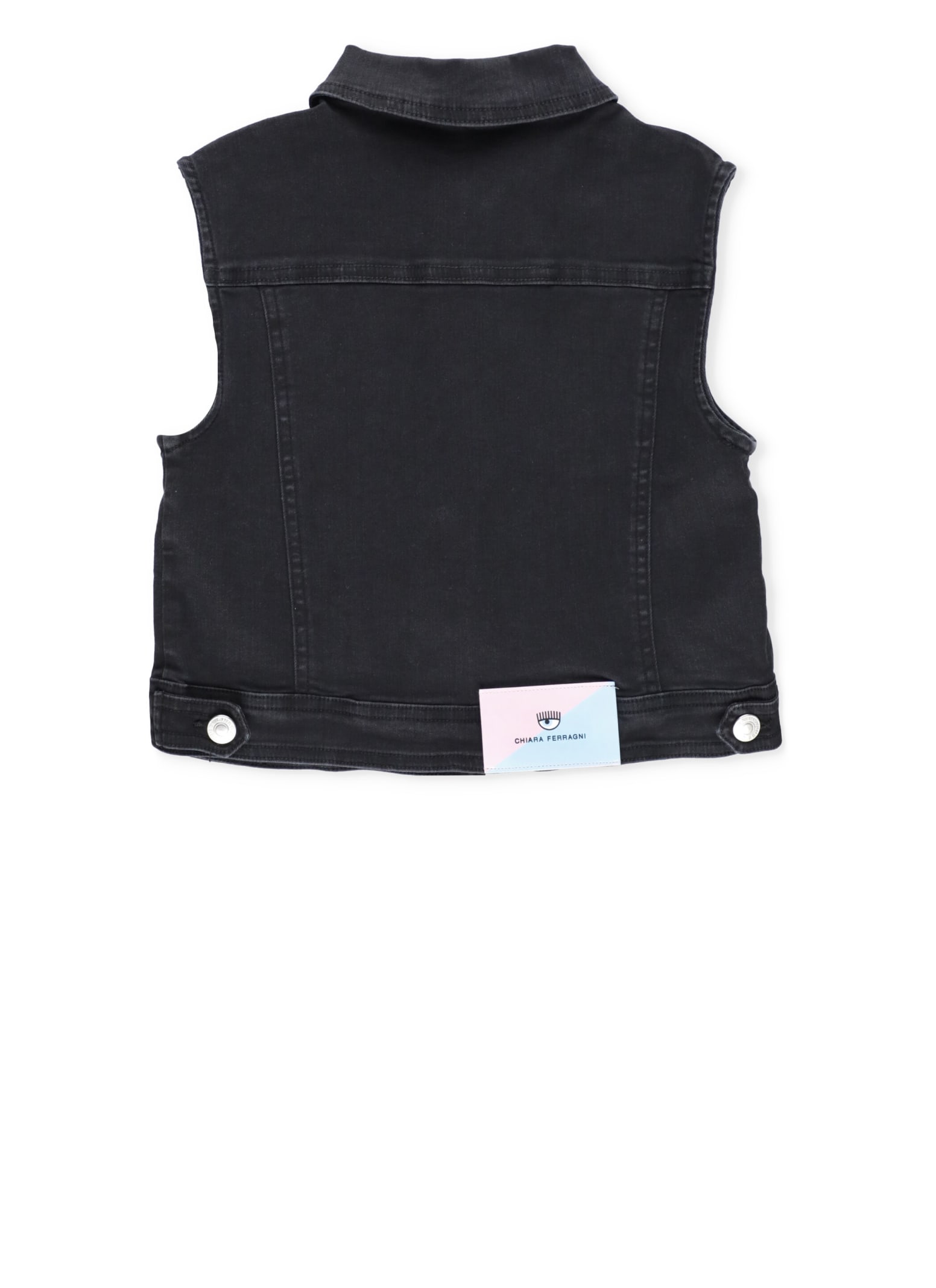 Shop Chiara Ferragni Vest With Logo In Black