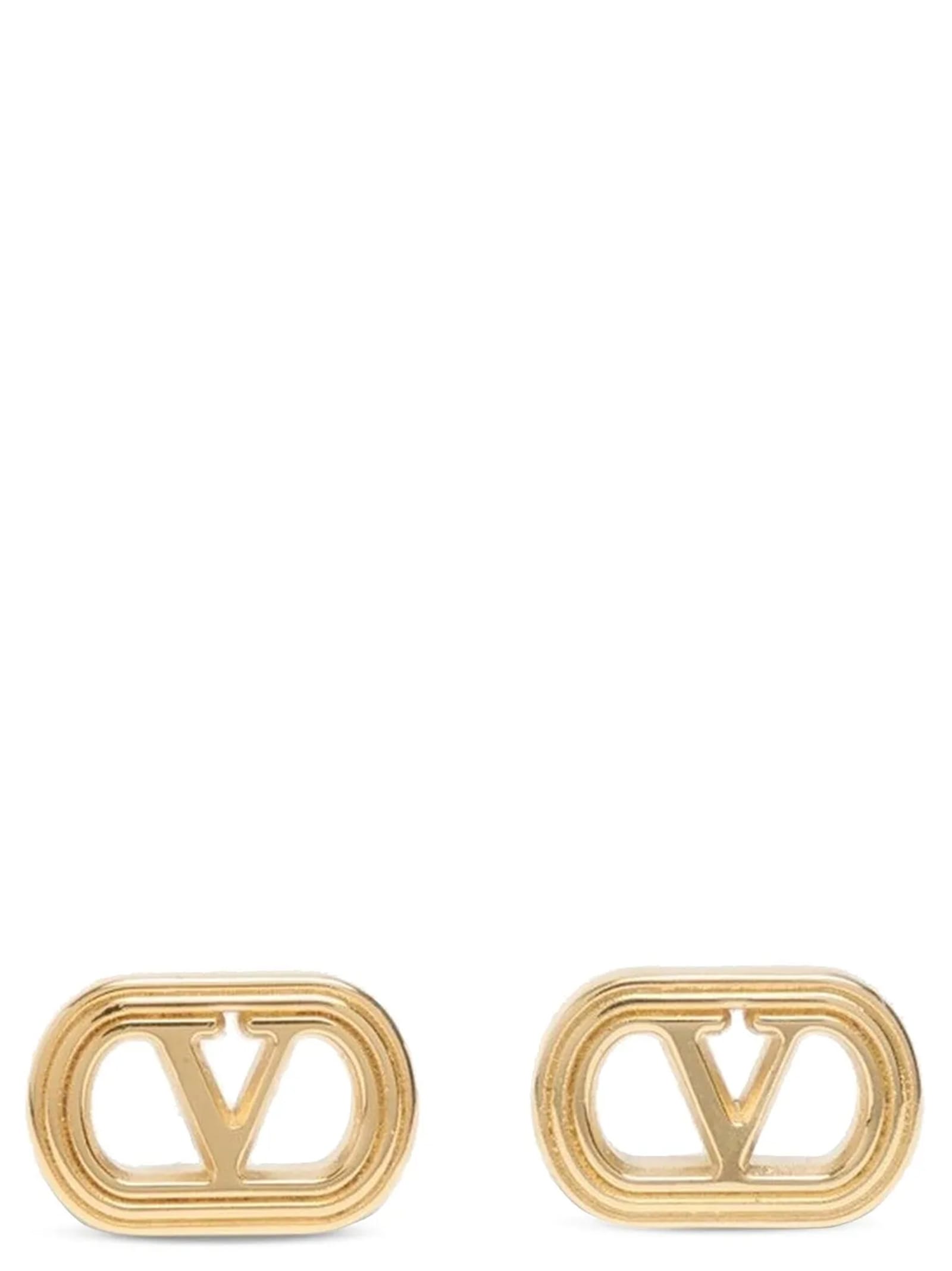 Valentino Ovalette Stud Earrings Featuring Oval Shape In Gold