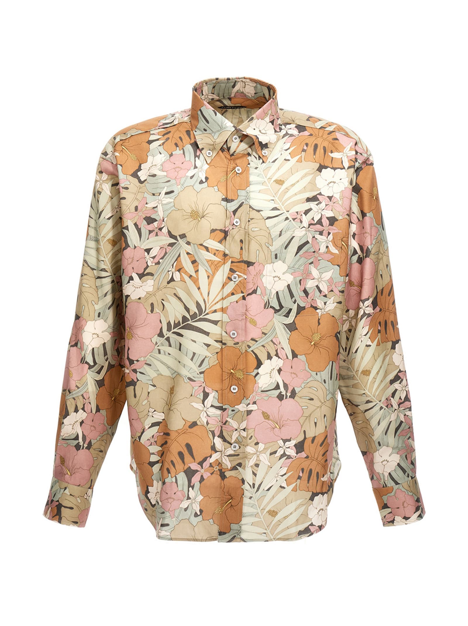 Tom Ford Floral Shirt In Pink