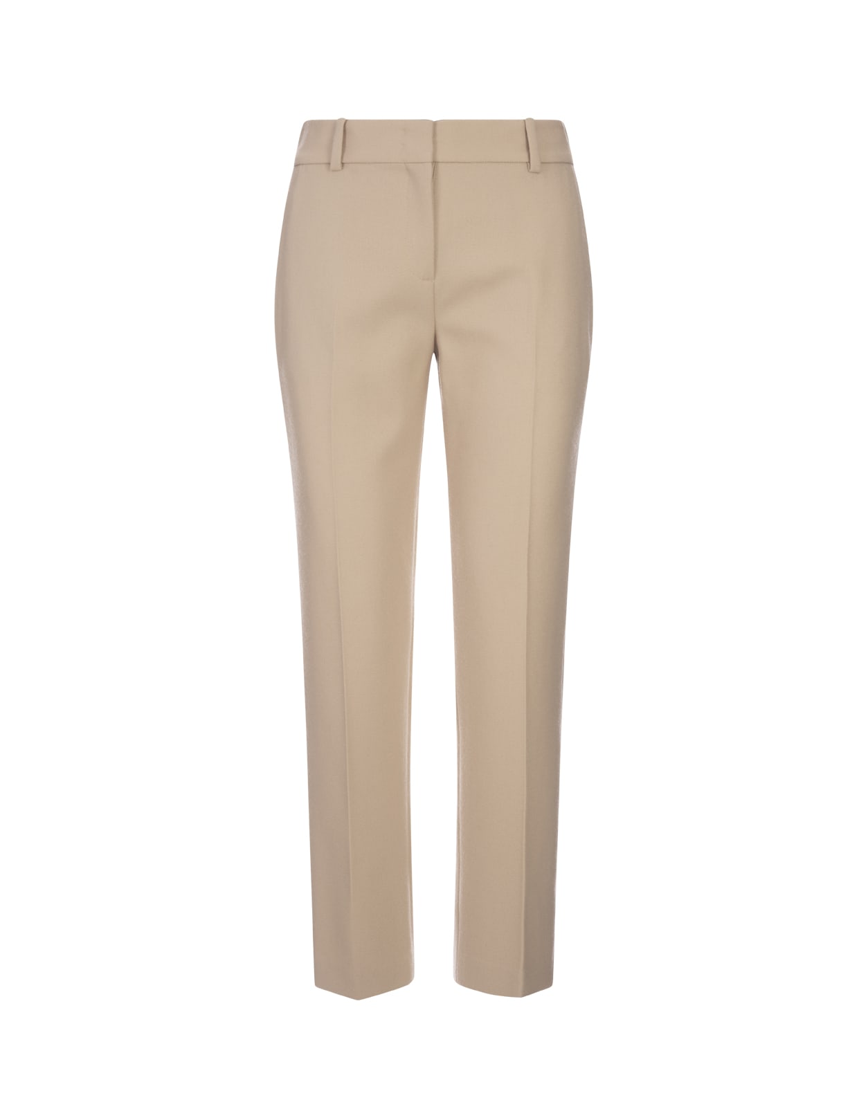 Shop Ermanno Scervino Beige Wool Classic Trousers In Brown