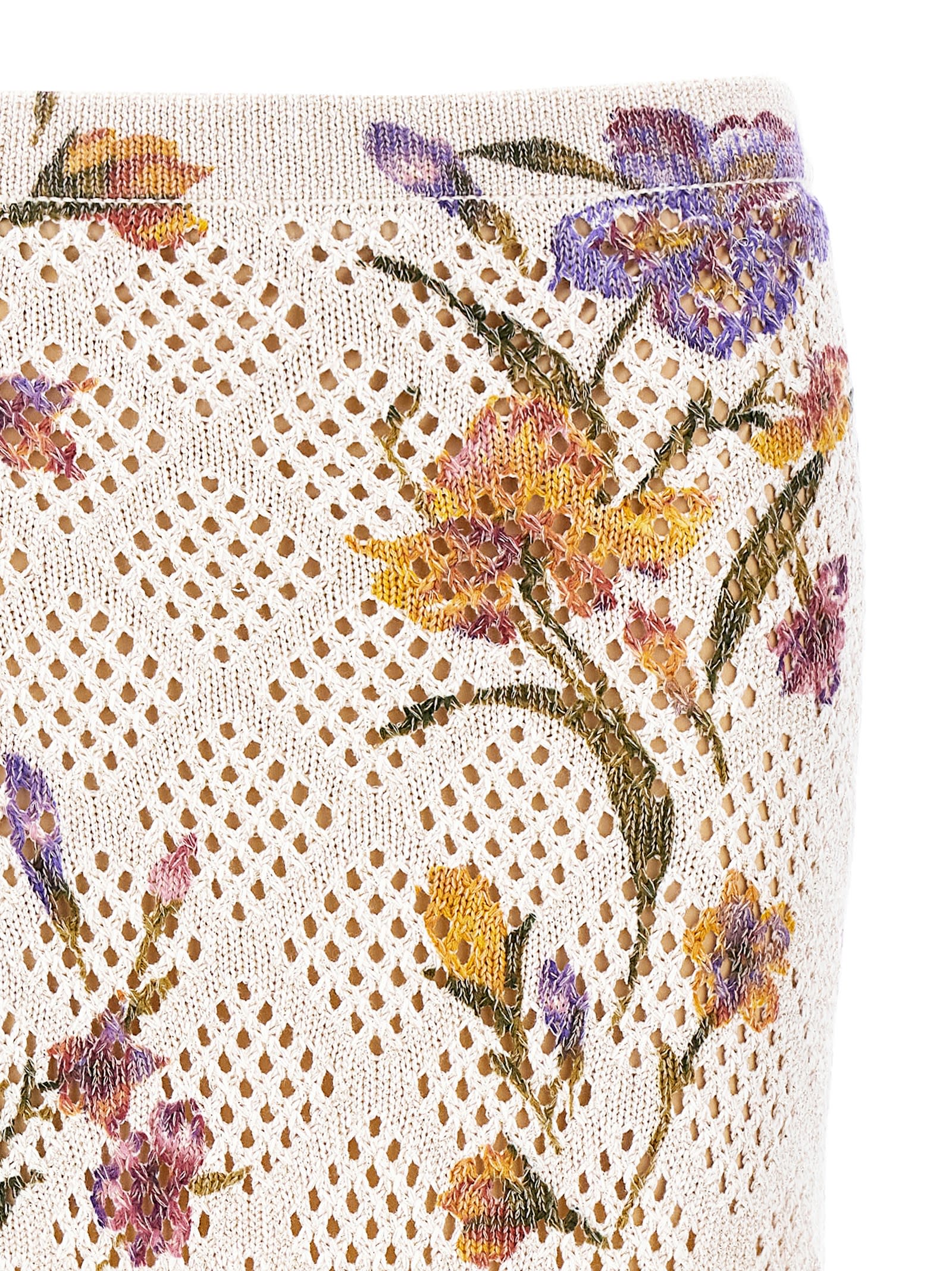 Twinset Floral-print Midi Skirt In Multicolor