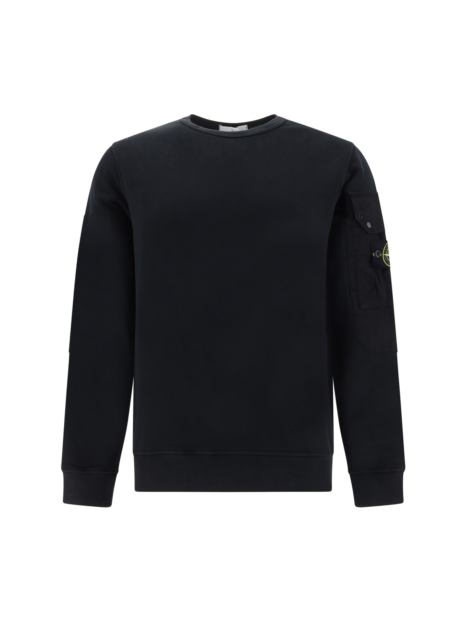 Shop Stone Island Sweatshirt In Black