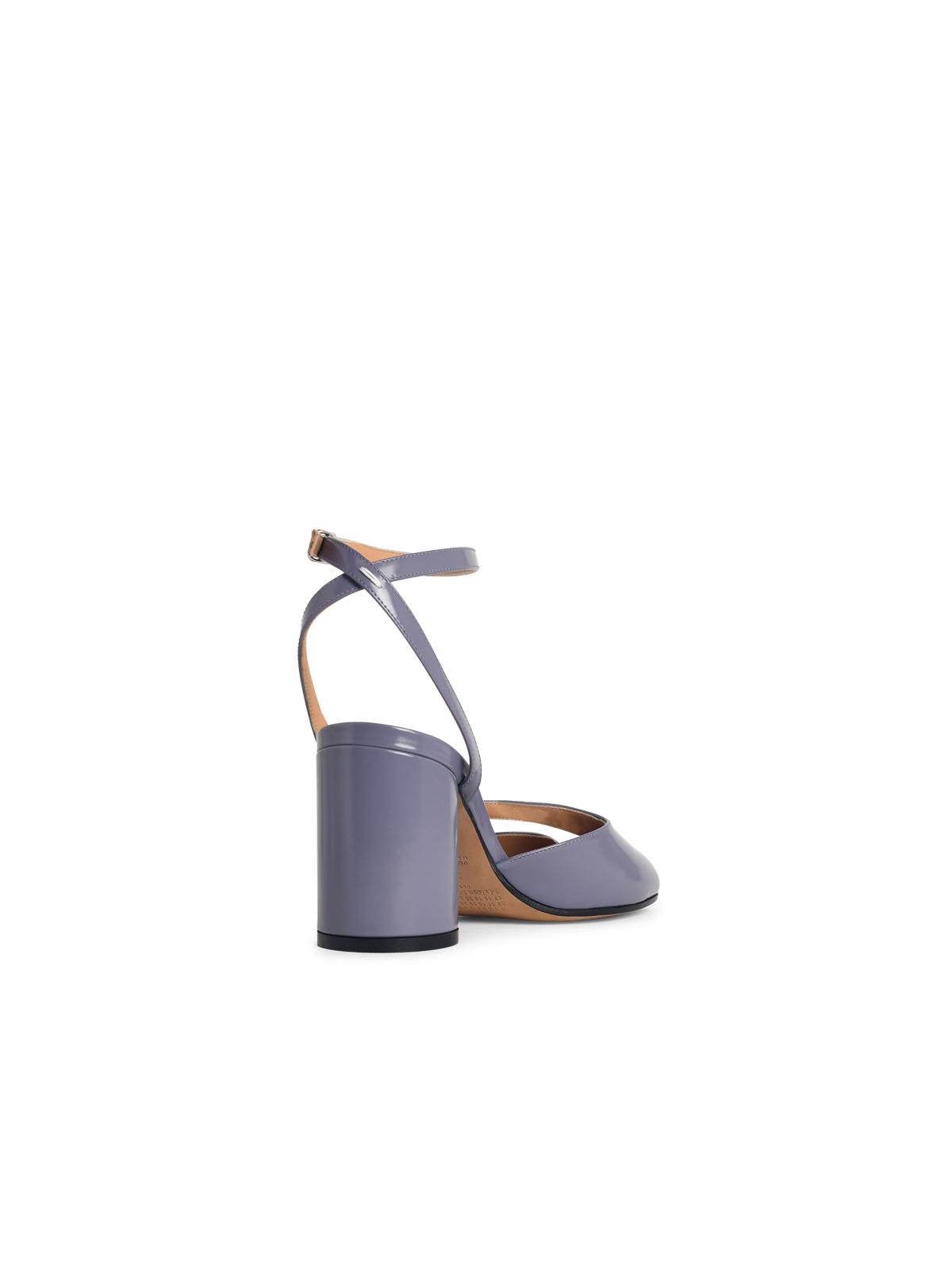 Maison Margiela Tabi Purple Leather Sandals In Purple