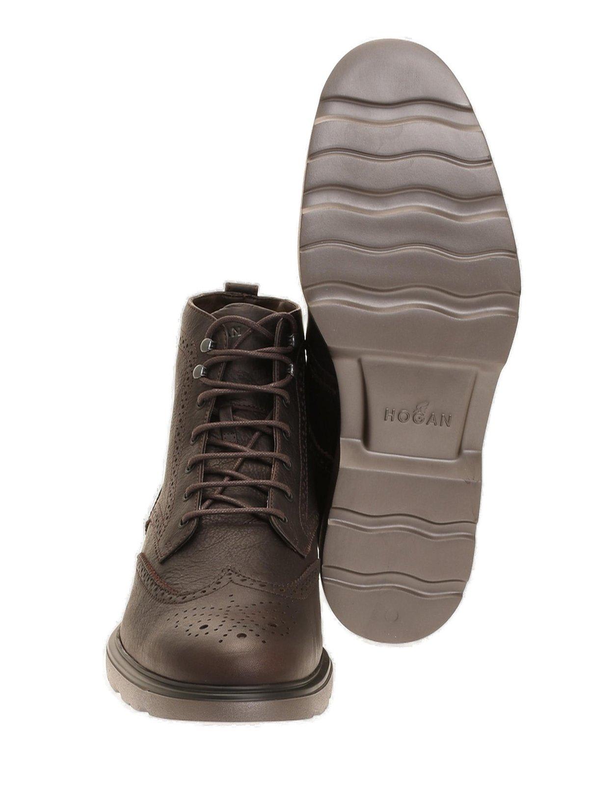 Shop Hogan Lace-up Ankle Boots