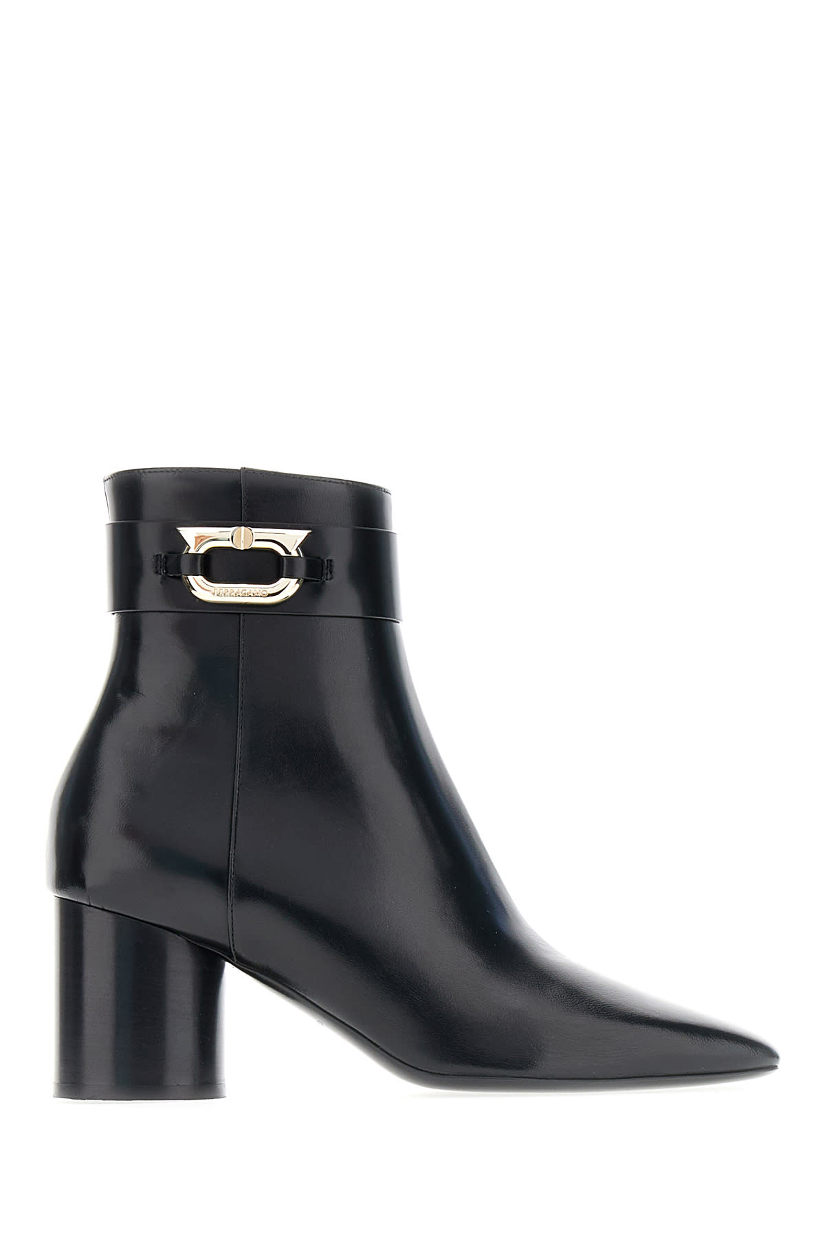 Black Nappa Leather Ankle Boots