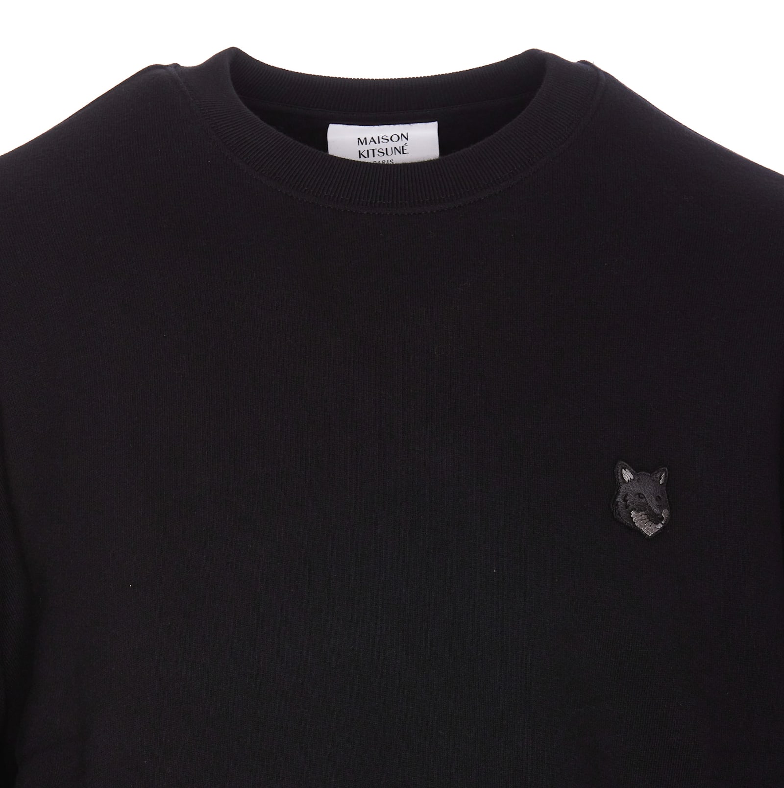 Shop Maison Kitsuné Bold Fox Head Patch Sweatshirt In Black