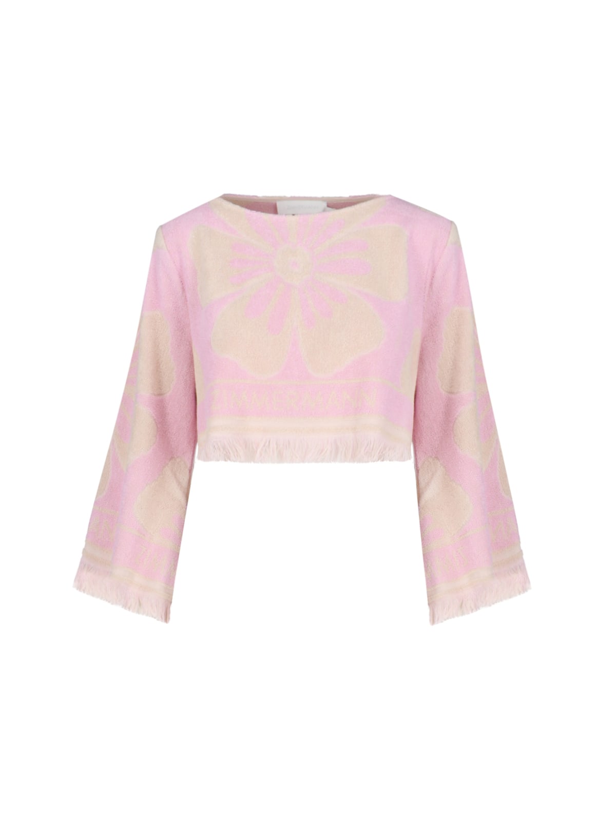 Shop Zimmermann Pop Crop Top In Pink