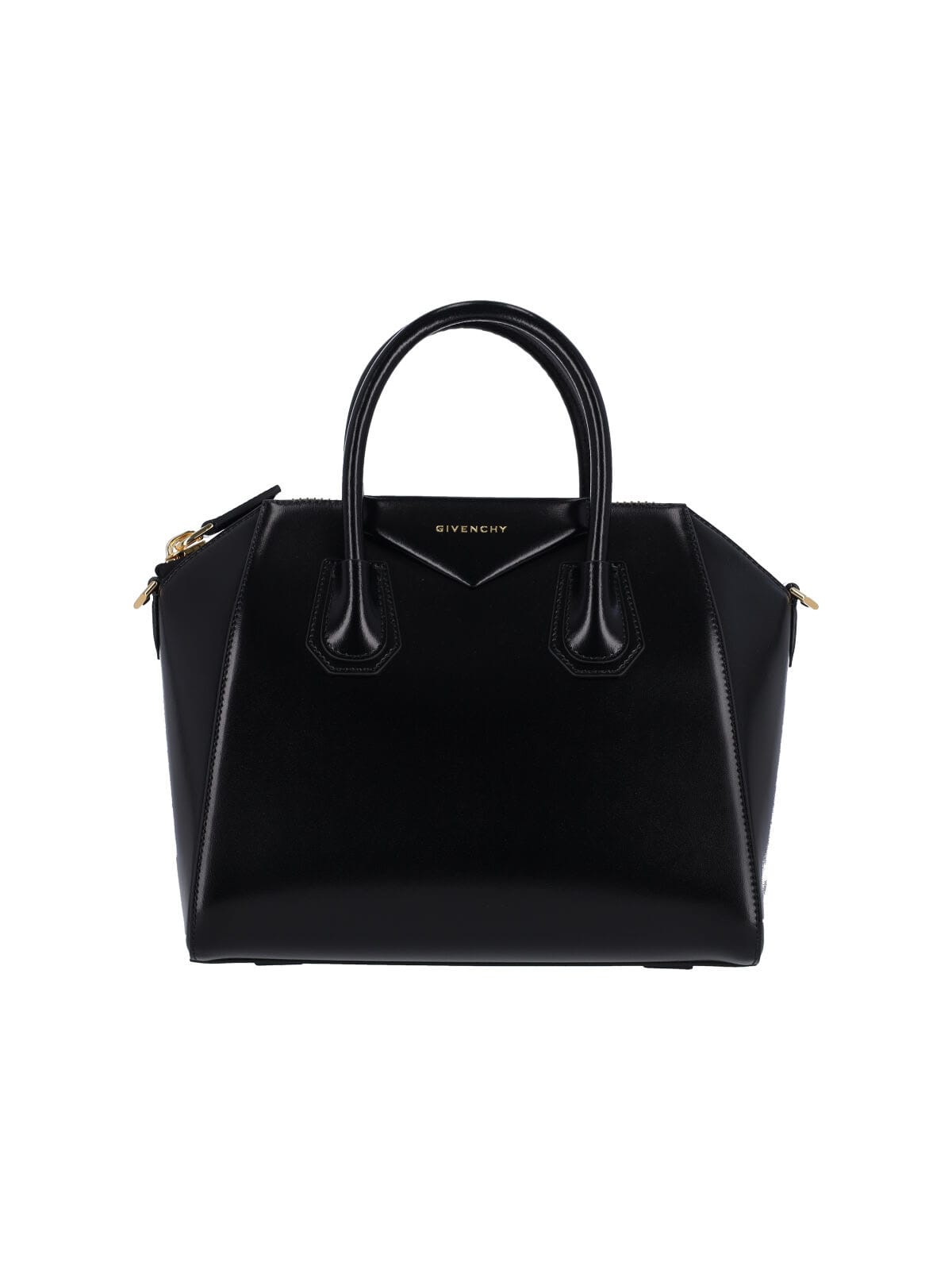 Givenchy Small Leather Shoulder Bag With Structured Silhouette In Black