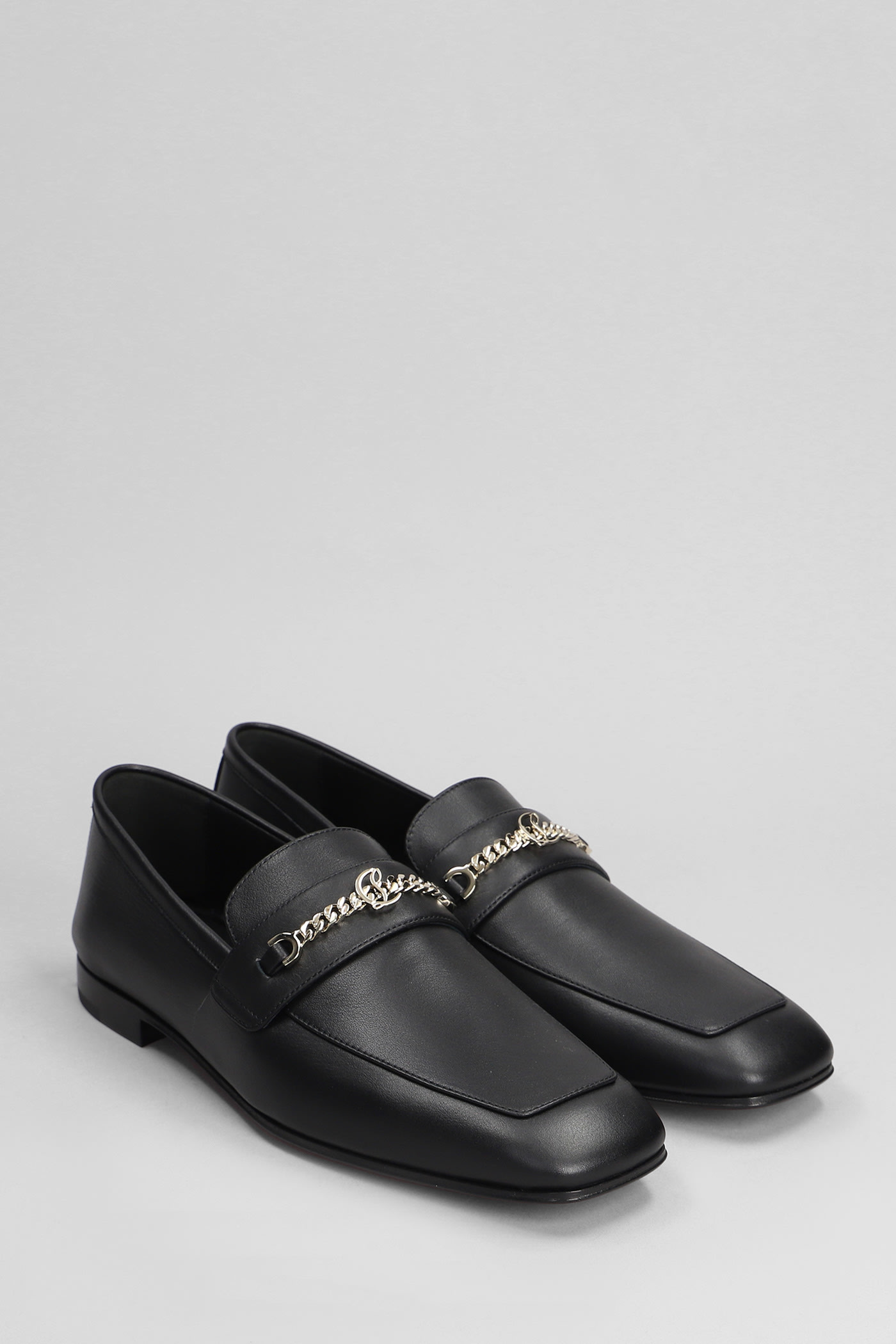 Shop Christian Louboutin Mj Loafers In Black Leather