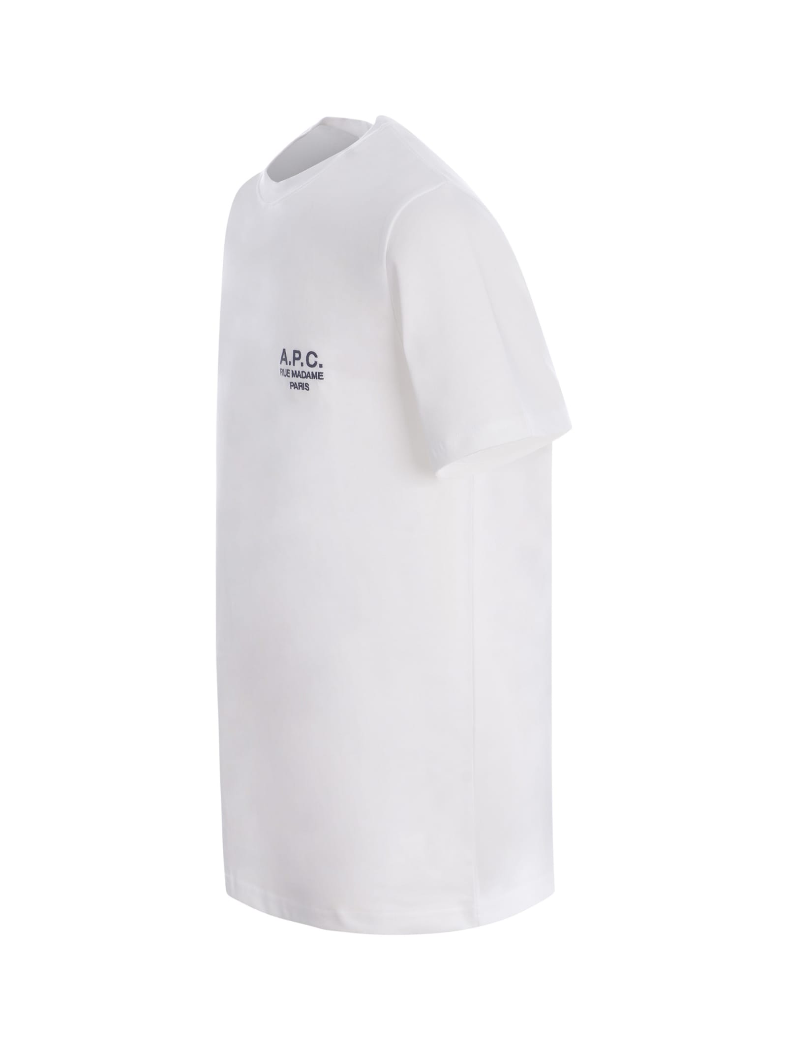 Shop Apc T-shirt A.p.c. Raimond In Cotton In Bianco