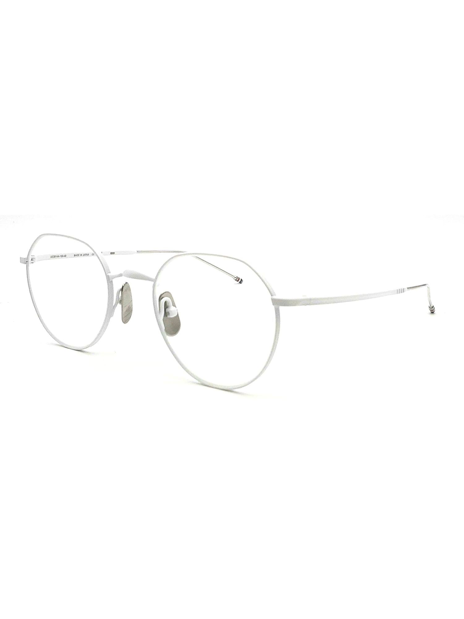 Shop Thom Browne Ueo914a/g0001 Eyewear In White