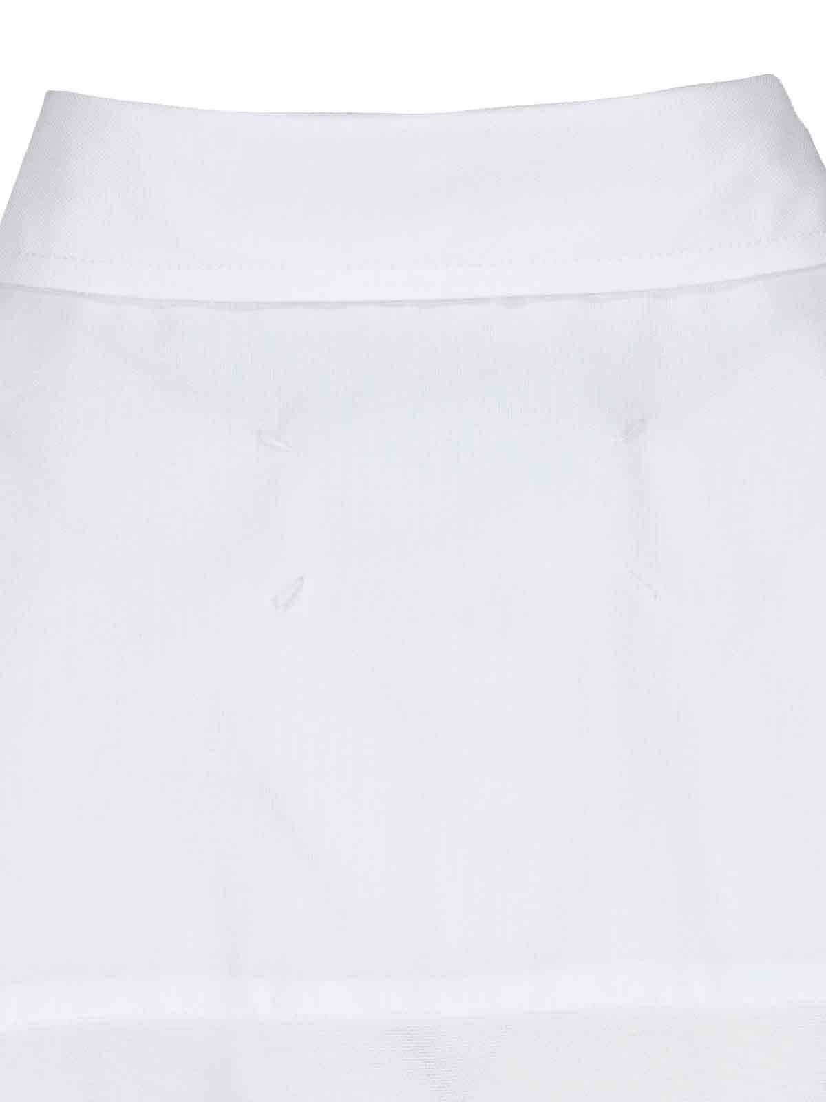 Shop Maison Margiela Mini Chemisier Dress In Bianco