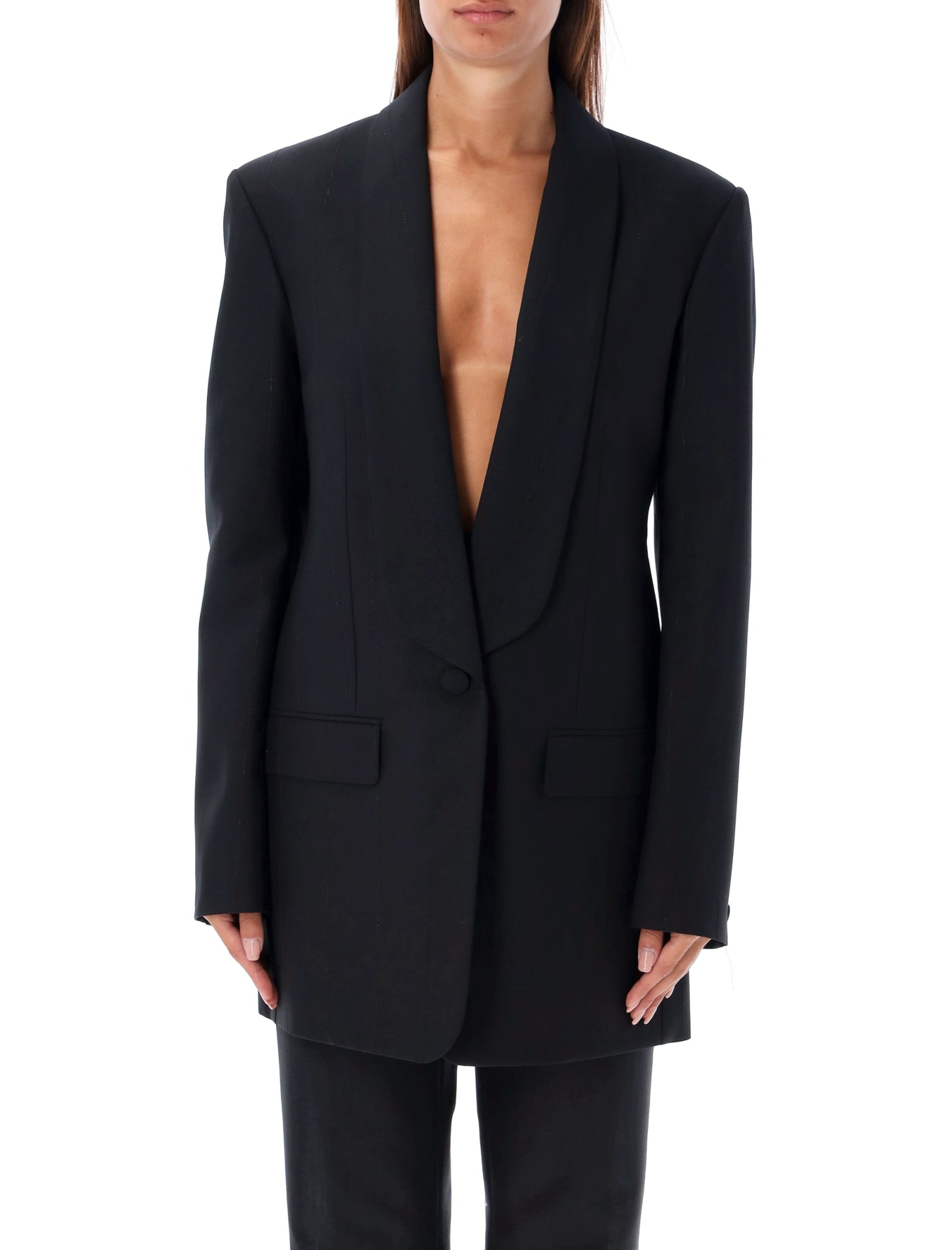 Shop Givenchy Smoking Blazer In Black