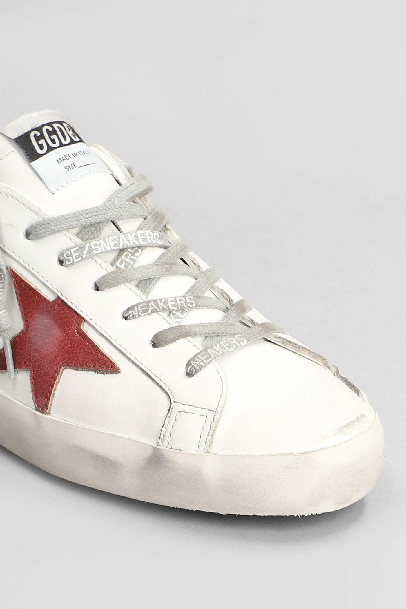 Shop Golden Goose Superstar Sneakers In White Leather