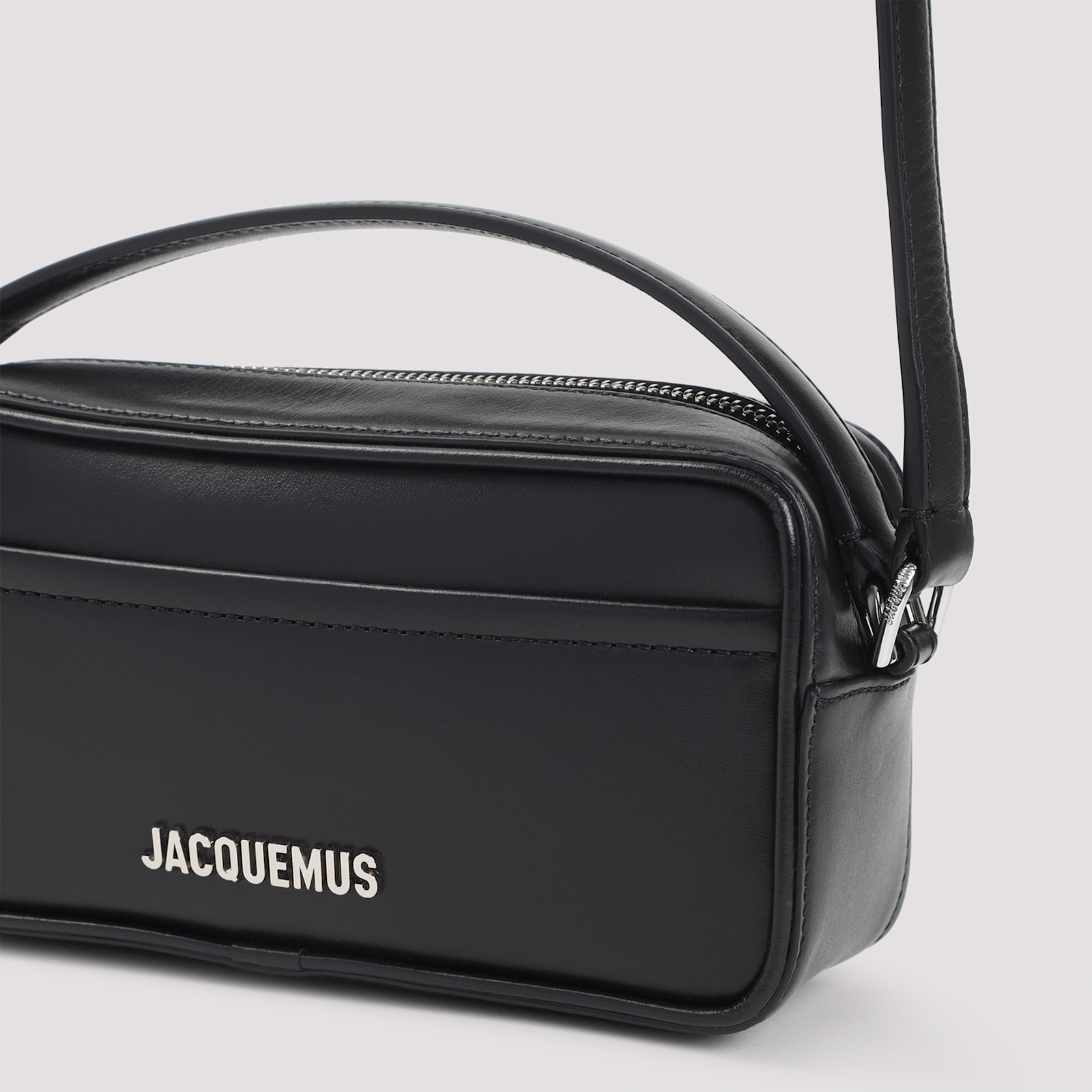 Jacquemus Rectangular Top Handle Shoulder Bag In Black