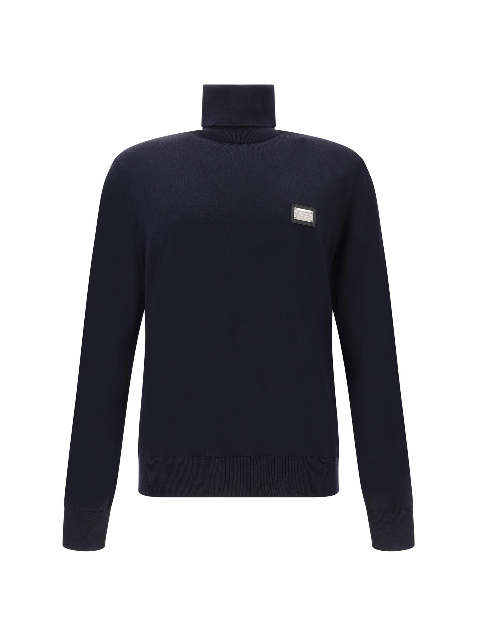 Shop Dolce & Gabbana Turtleneck Sweater In Blue