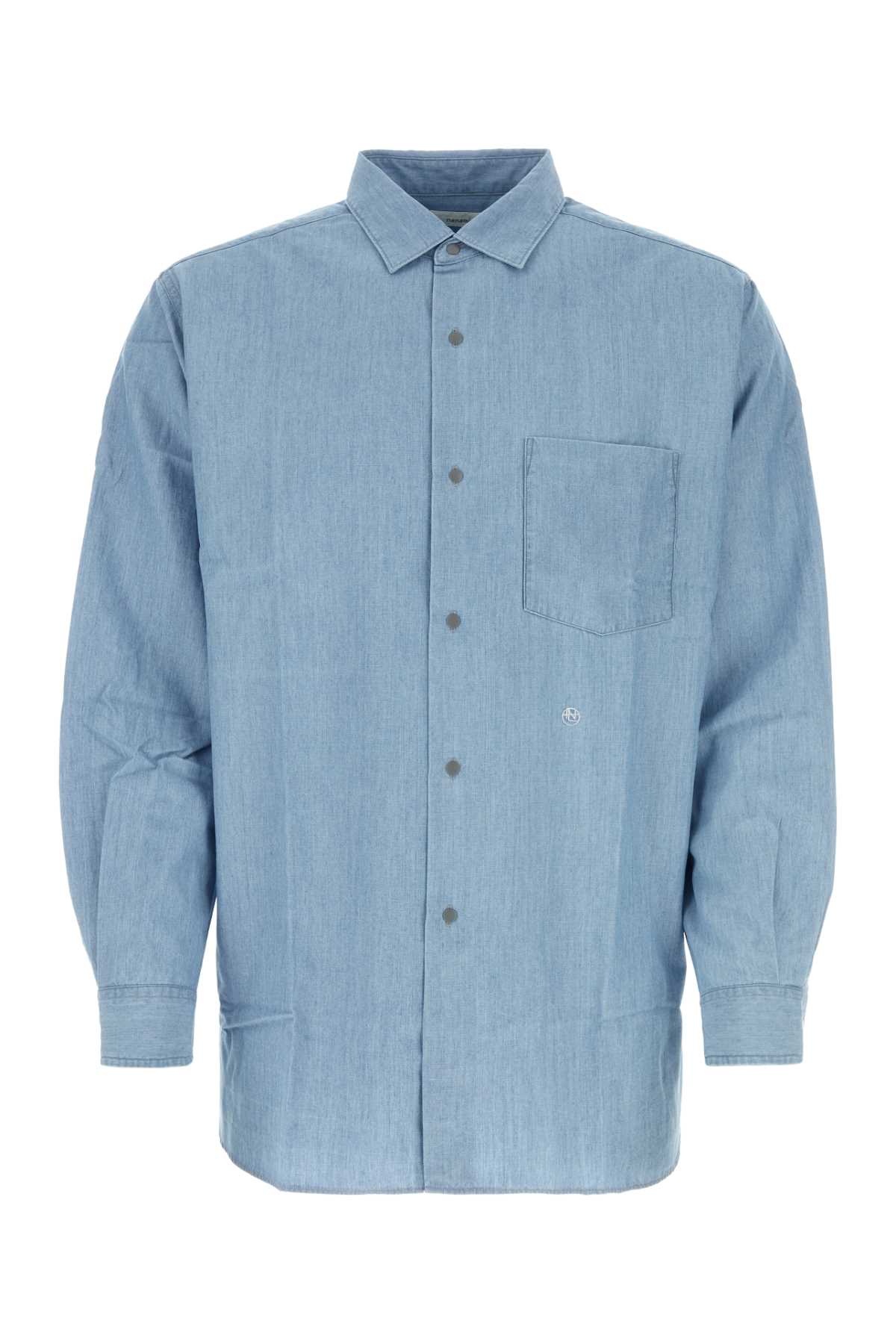 Light Blue Cotton Blend Shirt