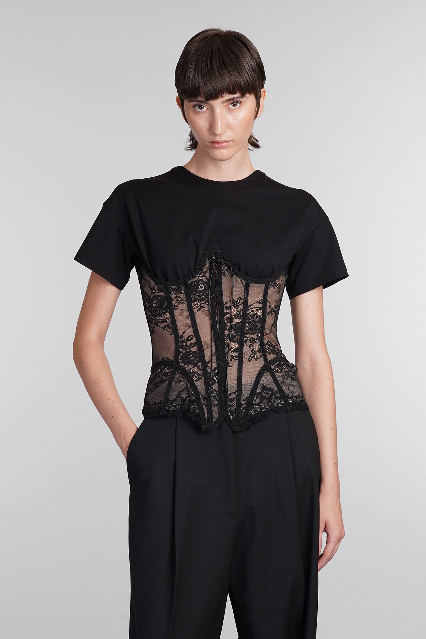 Shop Giuseppe Di Morabito Topwear In Black Cotton