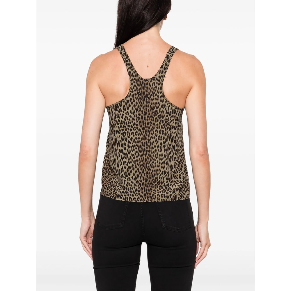 Zadig & Voltaire Tarysa Leopard Print Tank Top In Brown