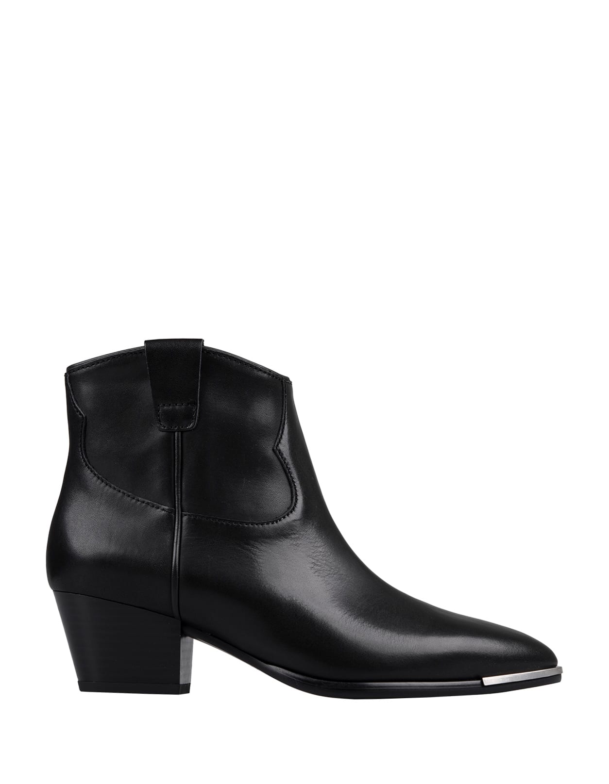 Shop Ash Fame Bis Ankle Boots In Black Leather