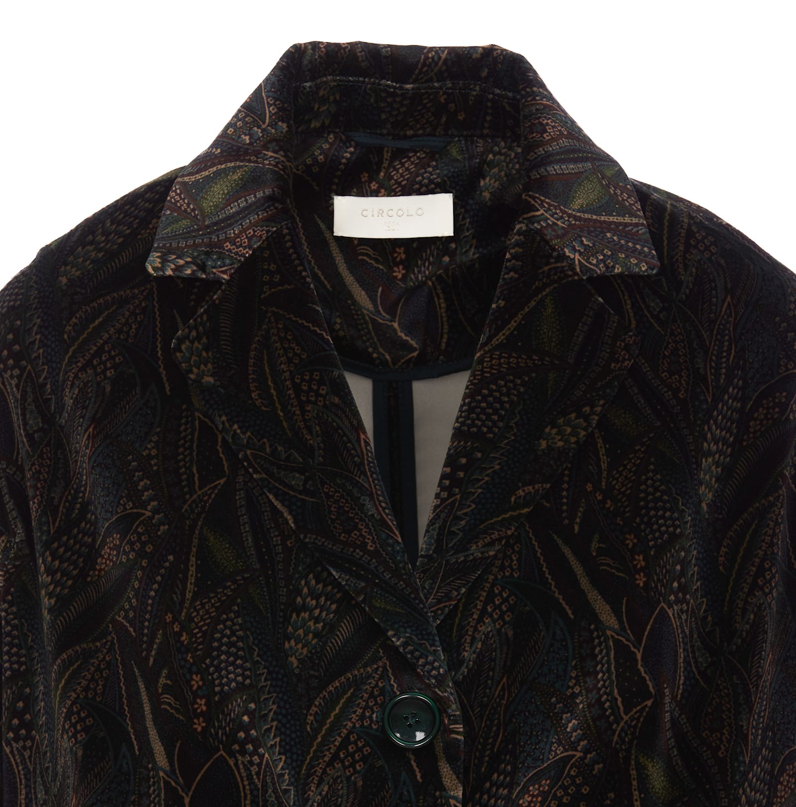 Shop Circolo 1901 Velvet Jacket In Brown