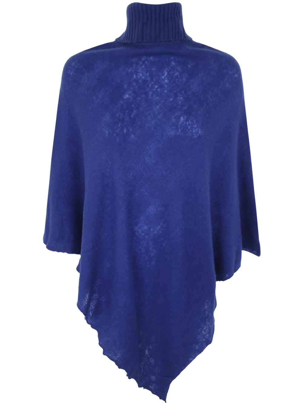 Mirror In The Sky Polo Neck Poncho In Navy