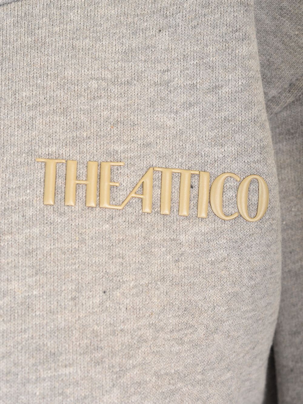 Attico Cropped Sweatshirt Double American Fleece Sweatshirts Grey In Grey