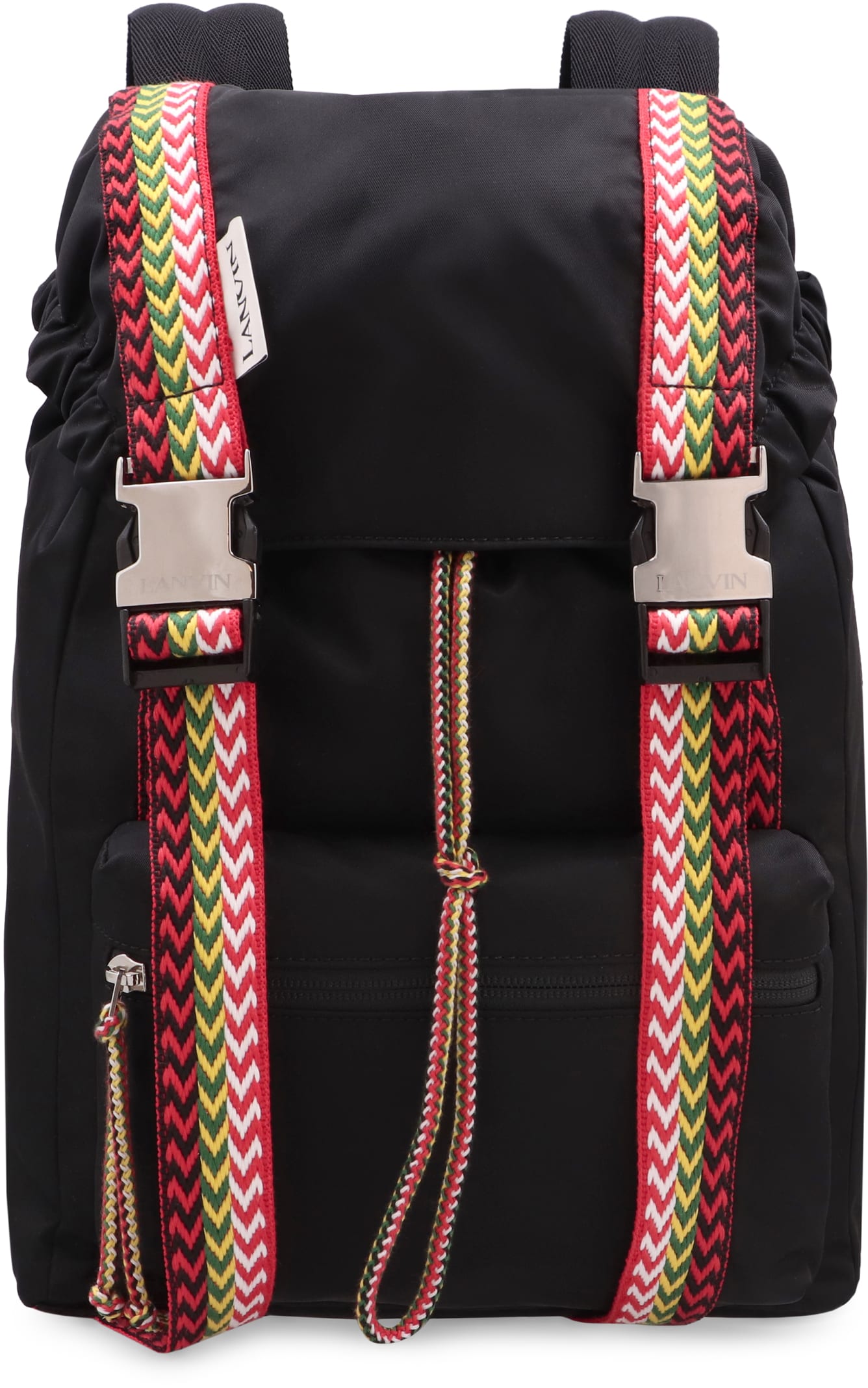 Shop Lanvin Nano Curb Nylon Backpack In Black