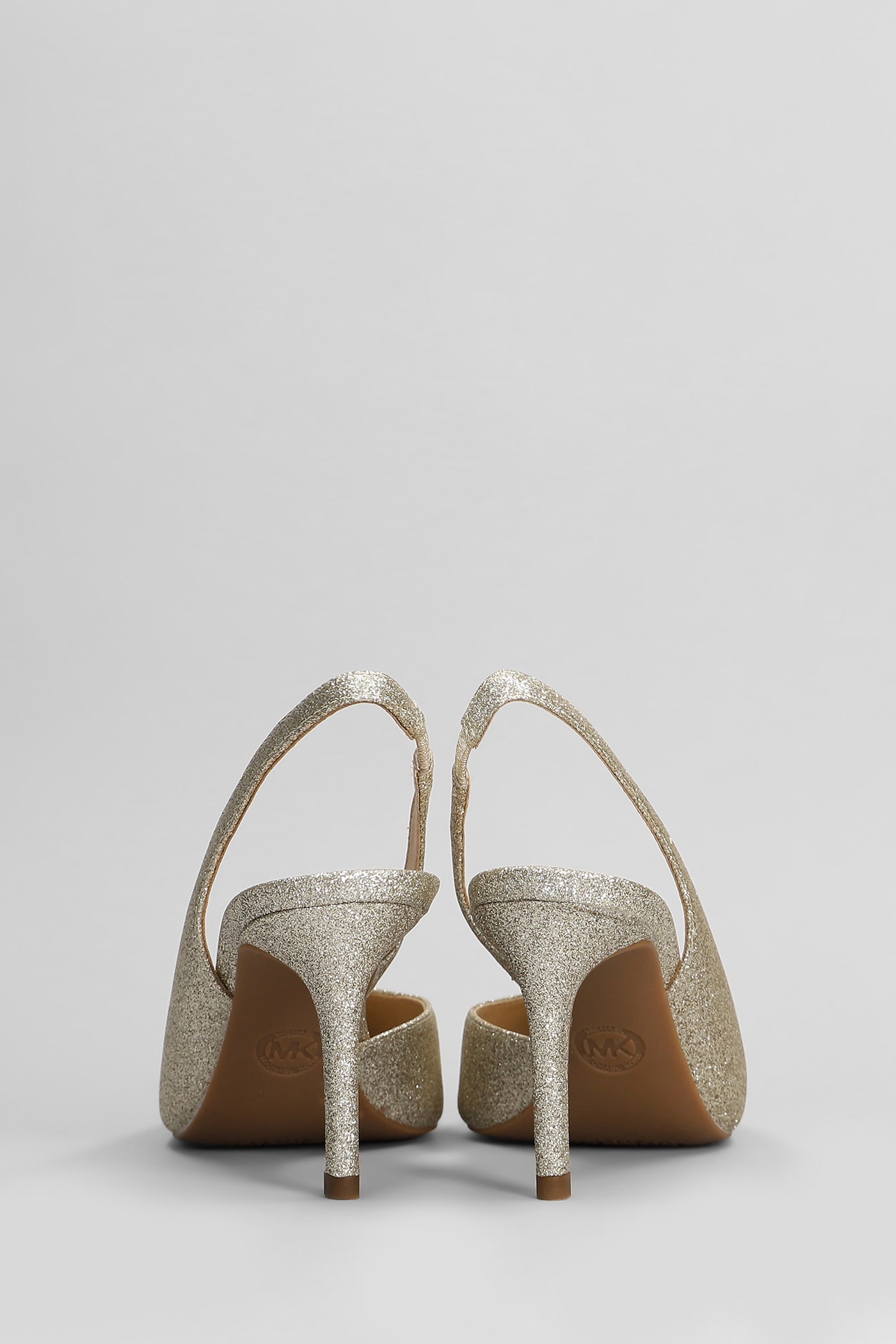 Shop Michael Kors Alina Pumps In Gold Glitter