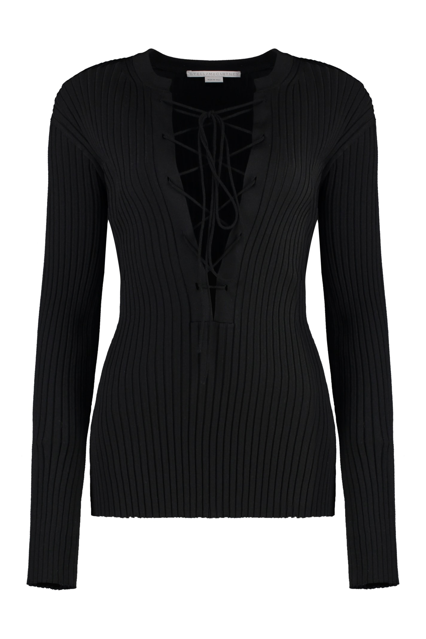 Shop Stella Mccartney Viscose-blend Sweater In Black