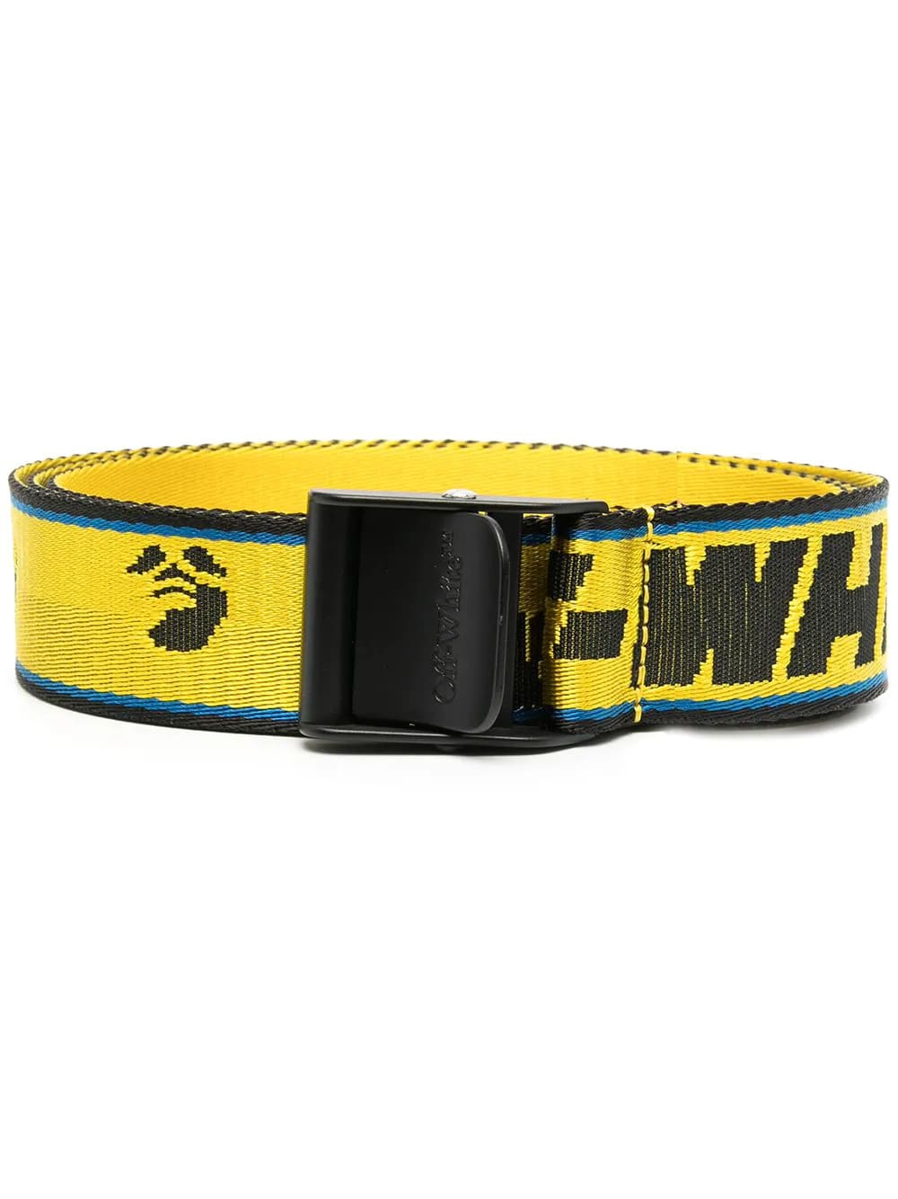Off-White Woman Yellow New Logo Industrial Belt With Multicolor Profiles