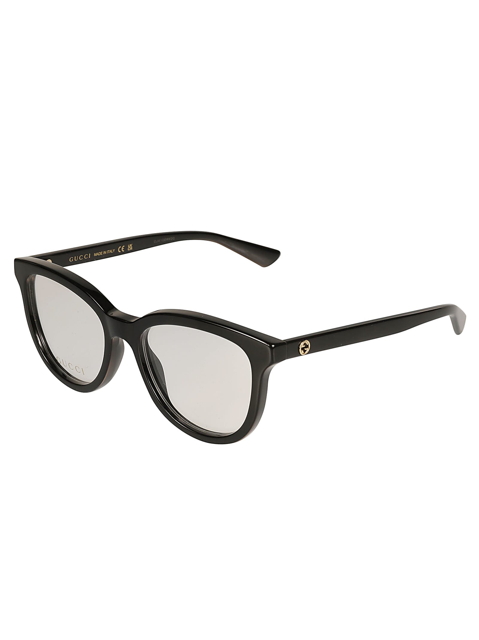 Gucci Logo Lens Wayfarer Frame In Black