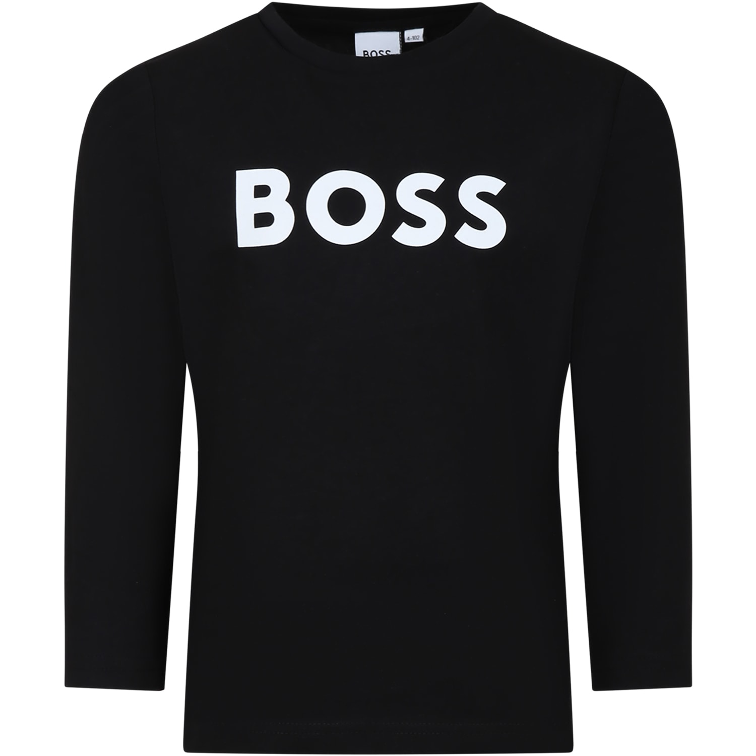 Shop Hugo Boss Black T-shirt For Boy With Logo
