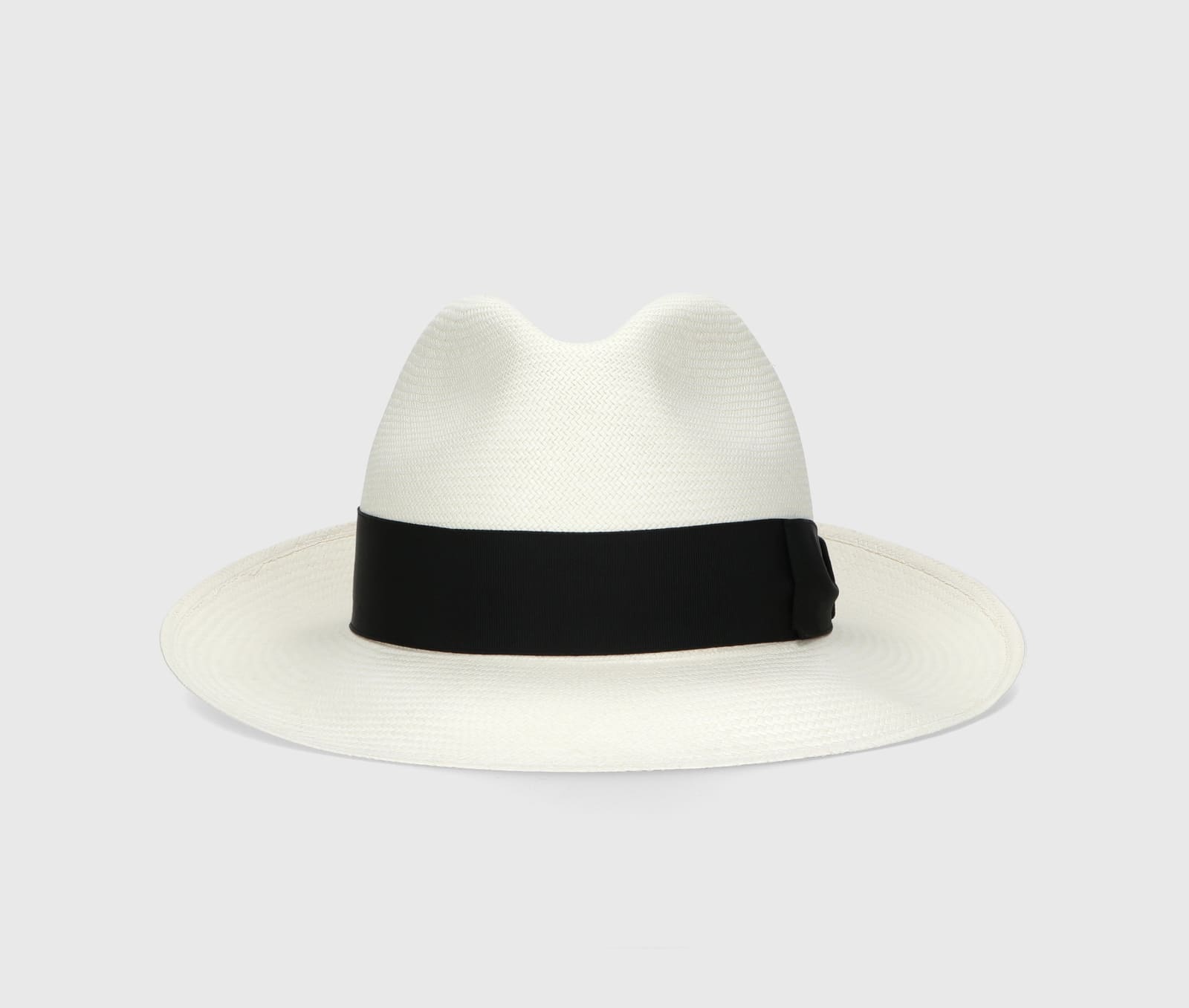 Shop Borsalino Amedeo Fine Panama Wide Brim In White, Black Hat Band