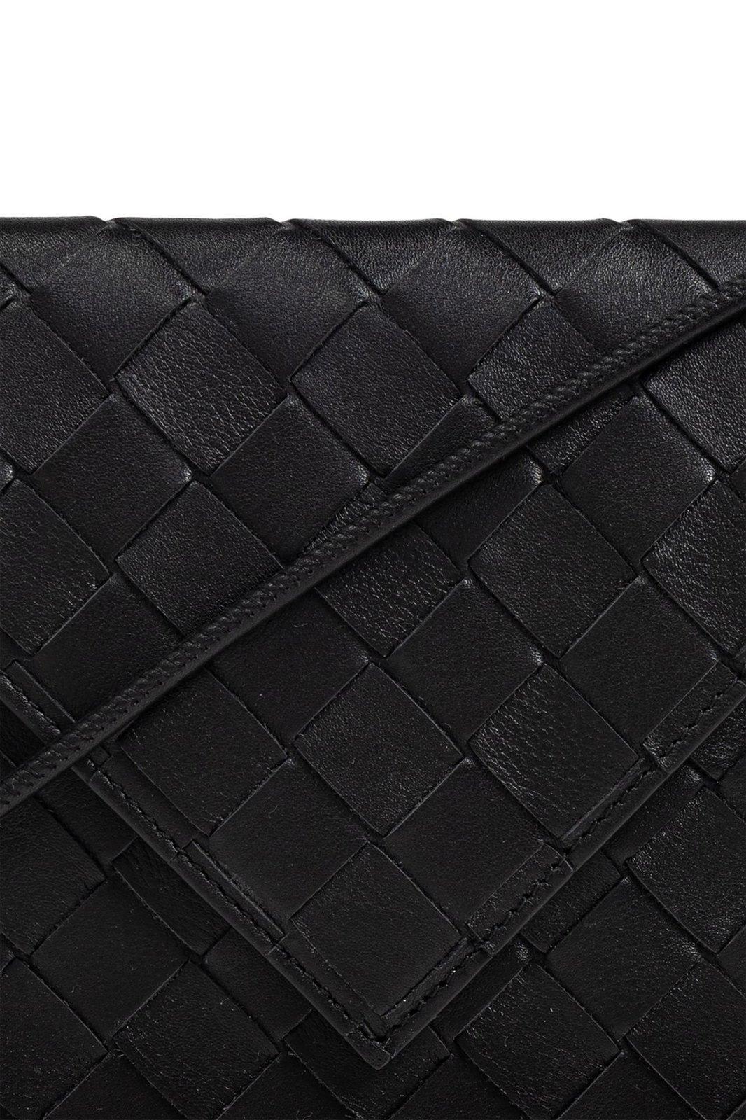 Shop Bottega Veneta Solstice Horizontal Phone Pouch In Black