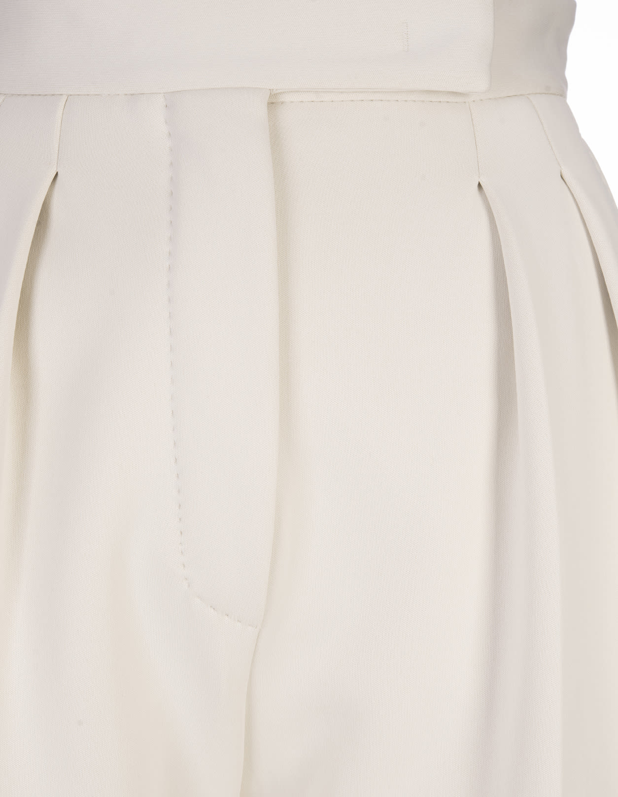 Shop Max Mara Ivory White Zinnia Trousers