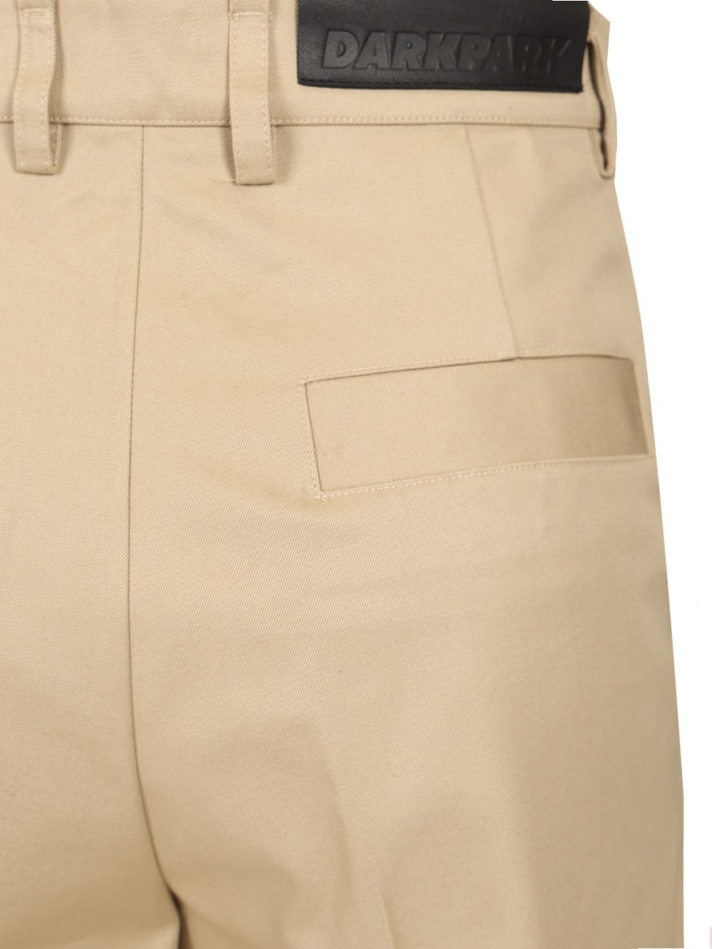 Shop Darkpark Tomi Straight Leg Trousers In Beige