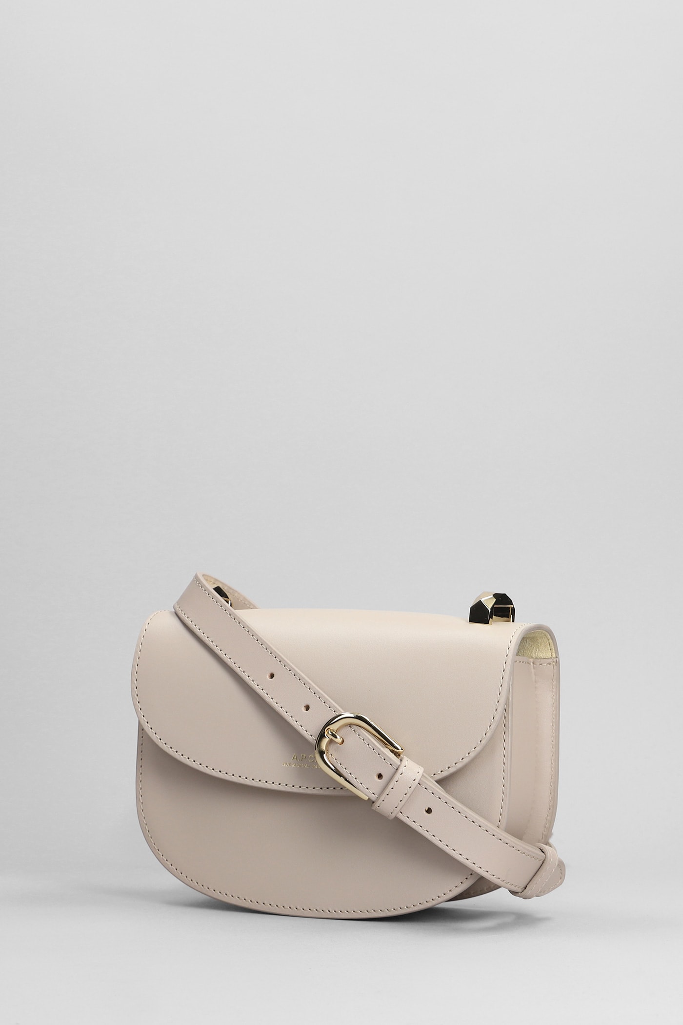 Shop Apc Geneve Mini Shoulder Bag In Grey Leather