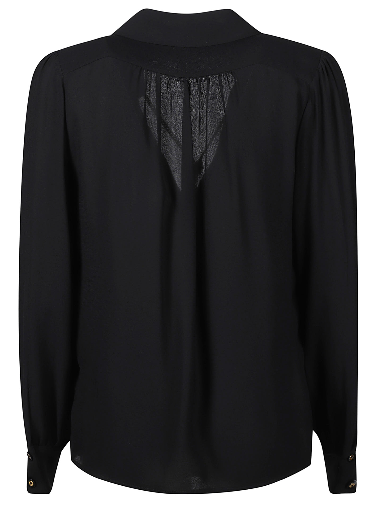 Shop Elisabetta Franchi Long Sleeve Shirt In Nero