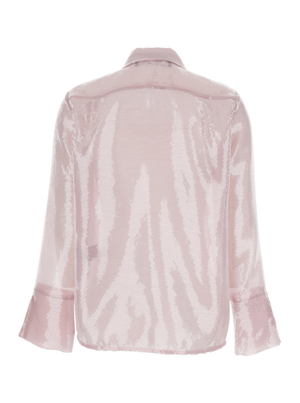 Shop Federica Tosi Transparent Sequin Shirt