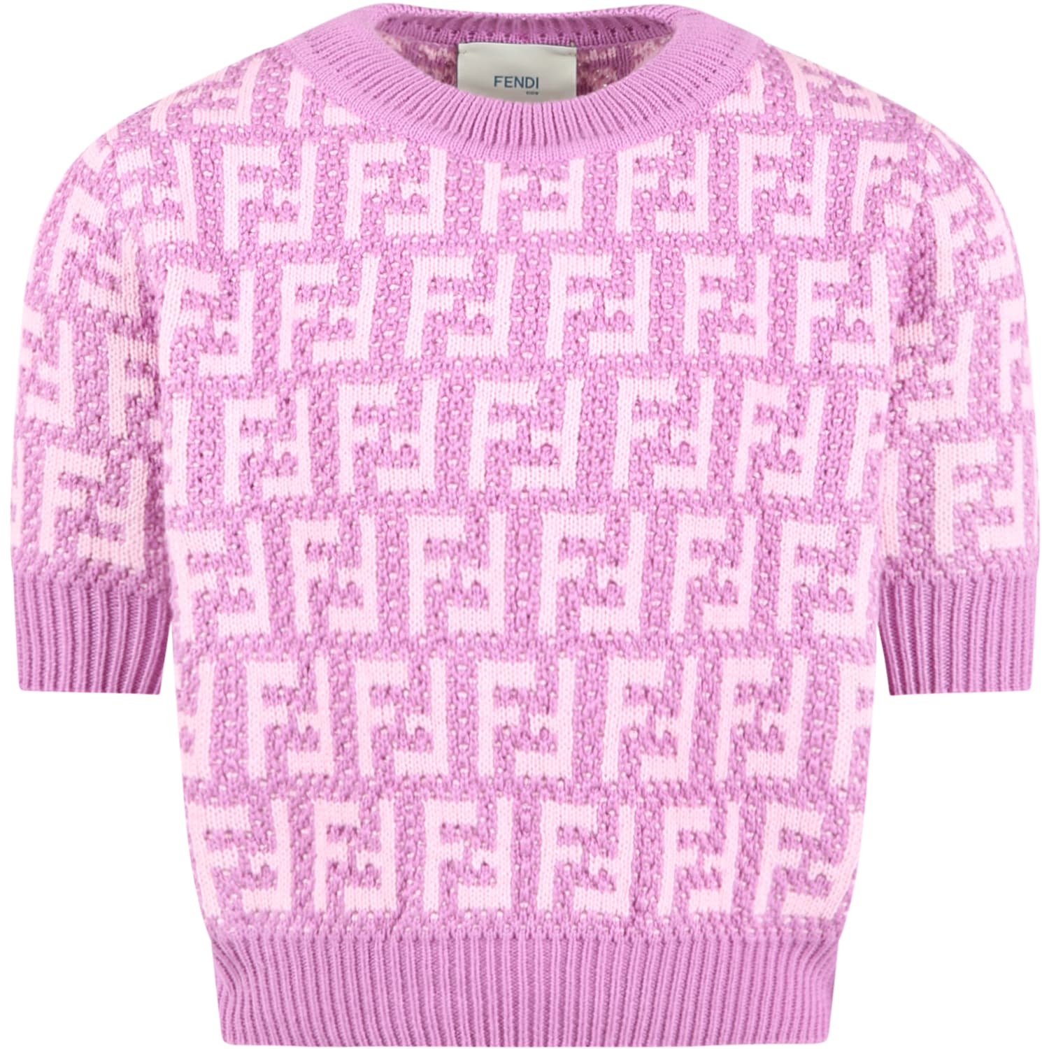 Fendi Kids Fuchsia sweatshirt with monogram Home