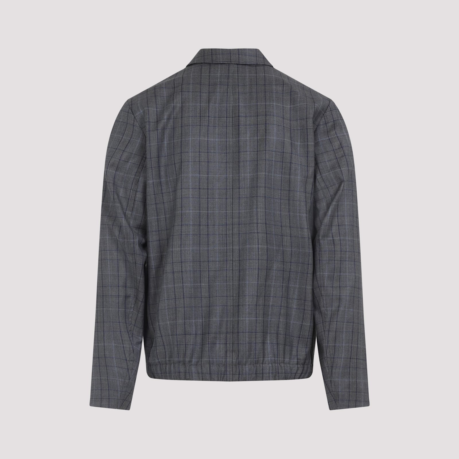 Paul Smith Regular Fit Checkered Wool Jacket In Gray