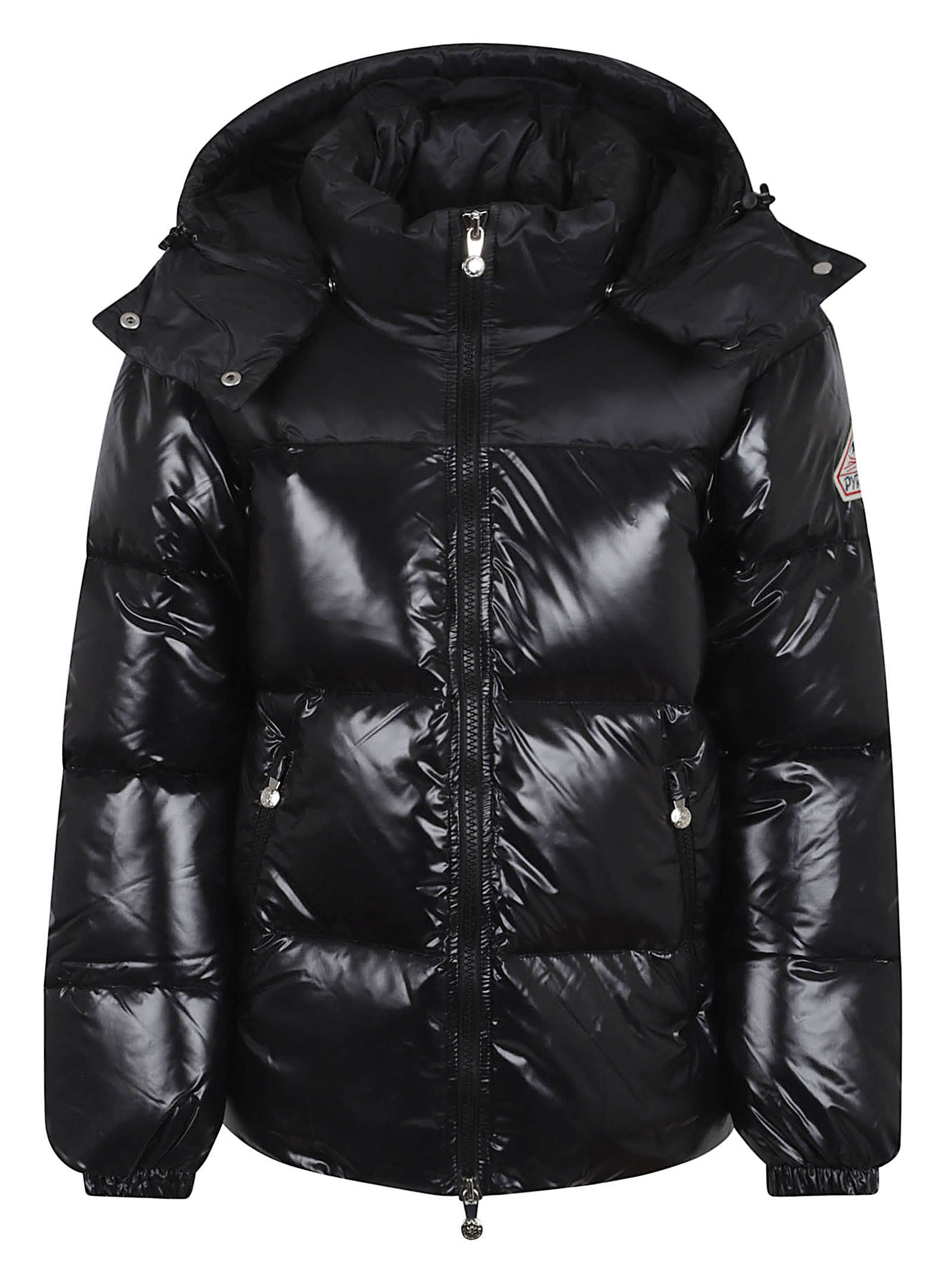 Pyrenex Lively Long Hooded Quilted Jacket In Black
