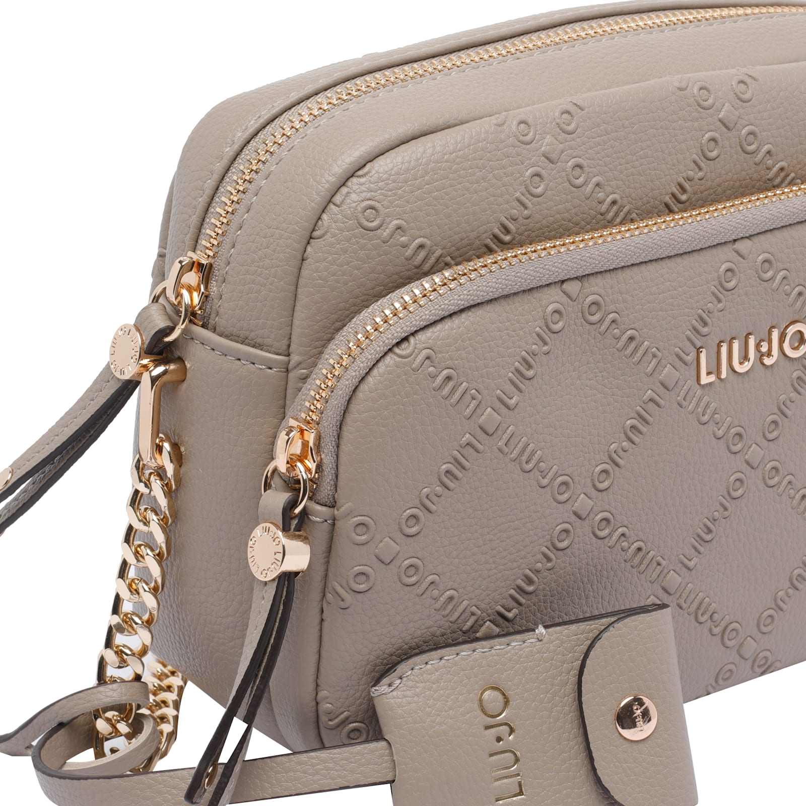 Liu •jo Logo Shoulder Bag In Sand